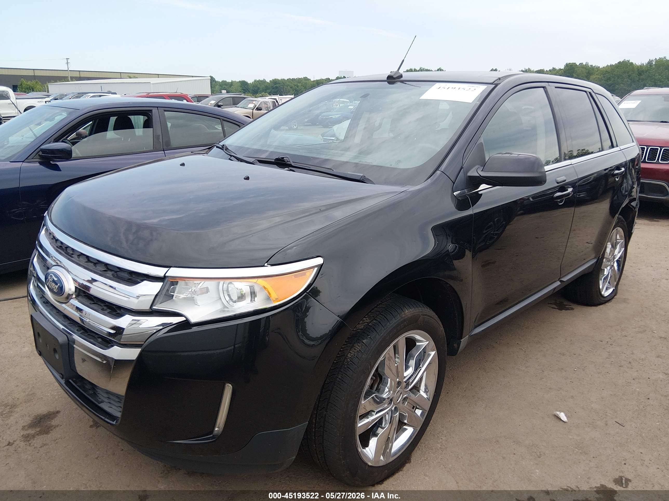 2014 Ford Edge Limited Черный vin: 2FMDK4KC5EBB45465
