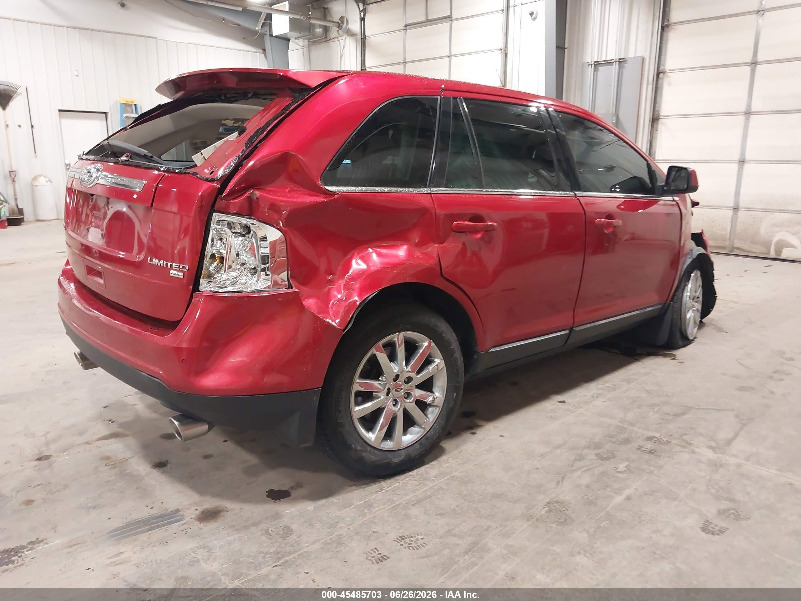 2011 Ford Edge Limited Red vin: 2FMDK4KC6BBA77589