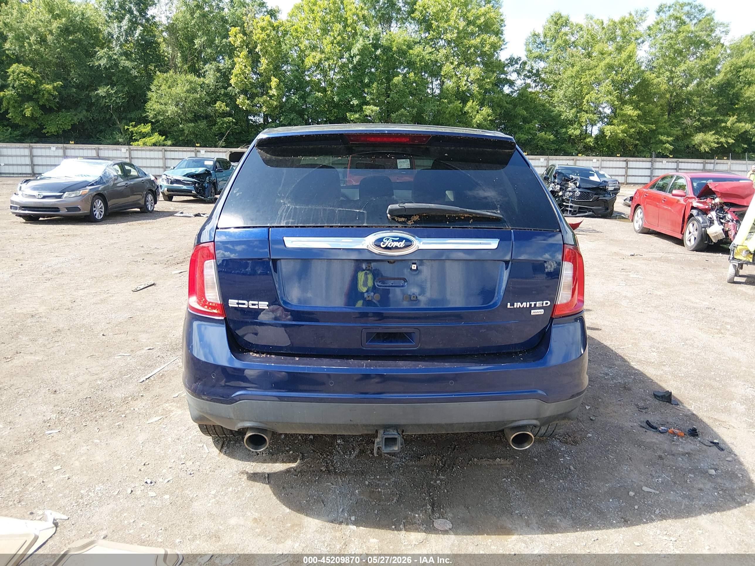 2011 Ford Edge Limited Blue vin: 2FMDK4KC6BBA95025