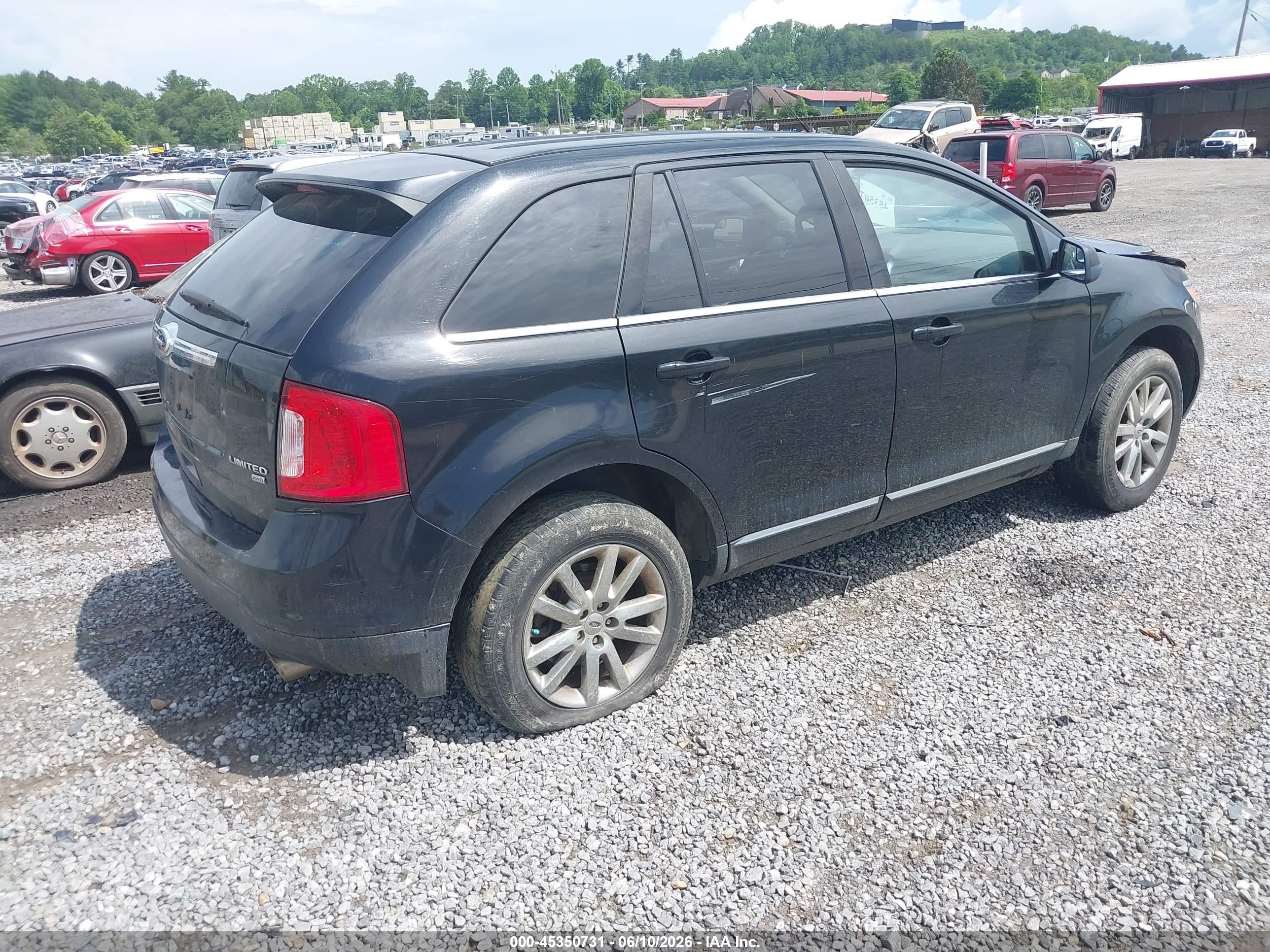 2012 Ford Edge Limited Black vin: 2FMDK4KC6CBA90098