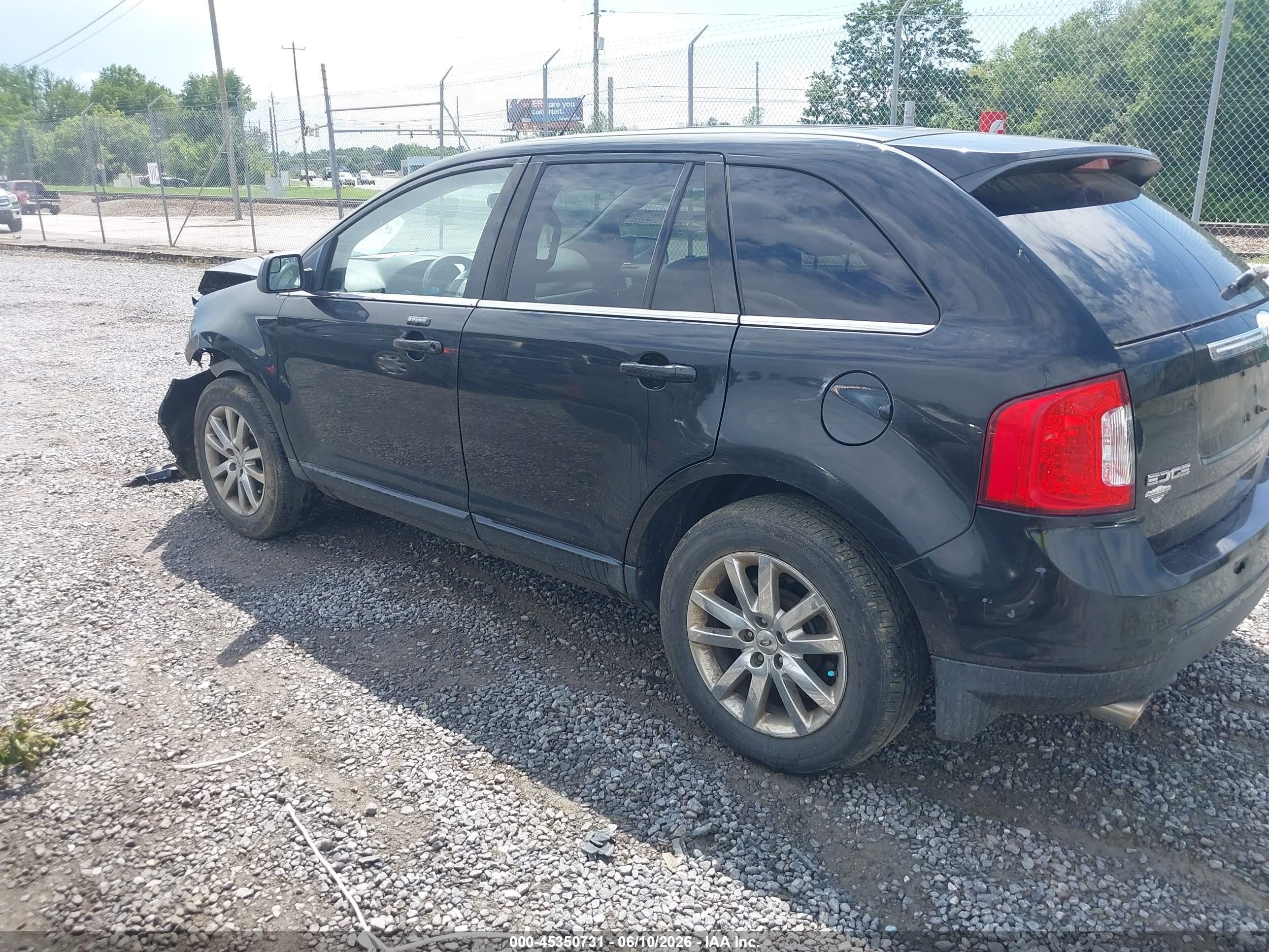 2012 Ford Edge Limited Black vin: 2FMDK4KC6CBA90098