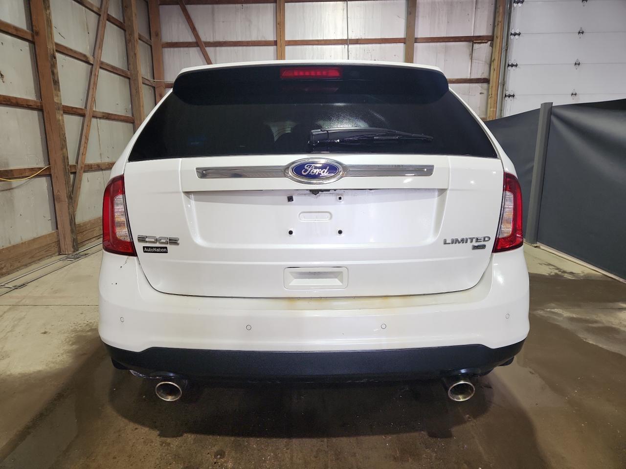 2013 Ford Edge Limited Белый vin: 2FMDK4KC6DBB10206 Damage: Rear Bumper/Cover, Scraped, 1 To 2 Inches