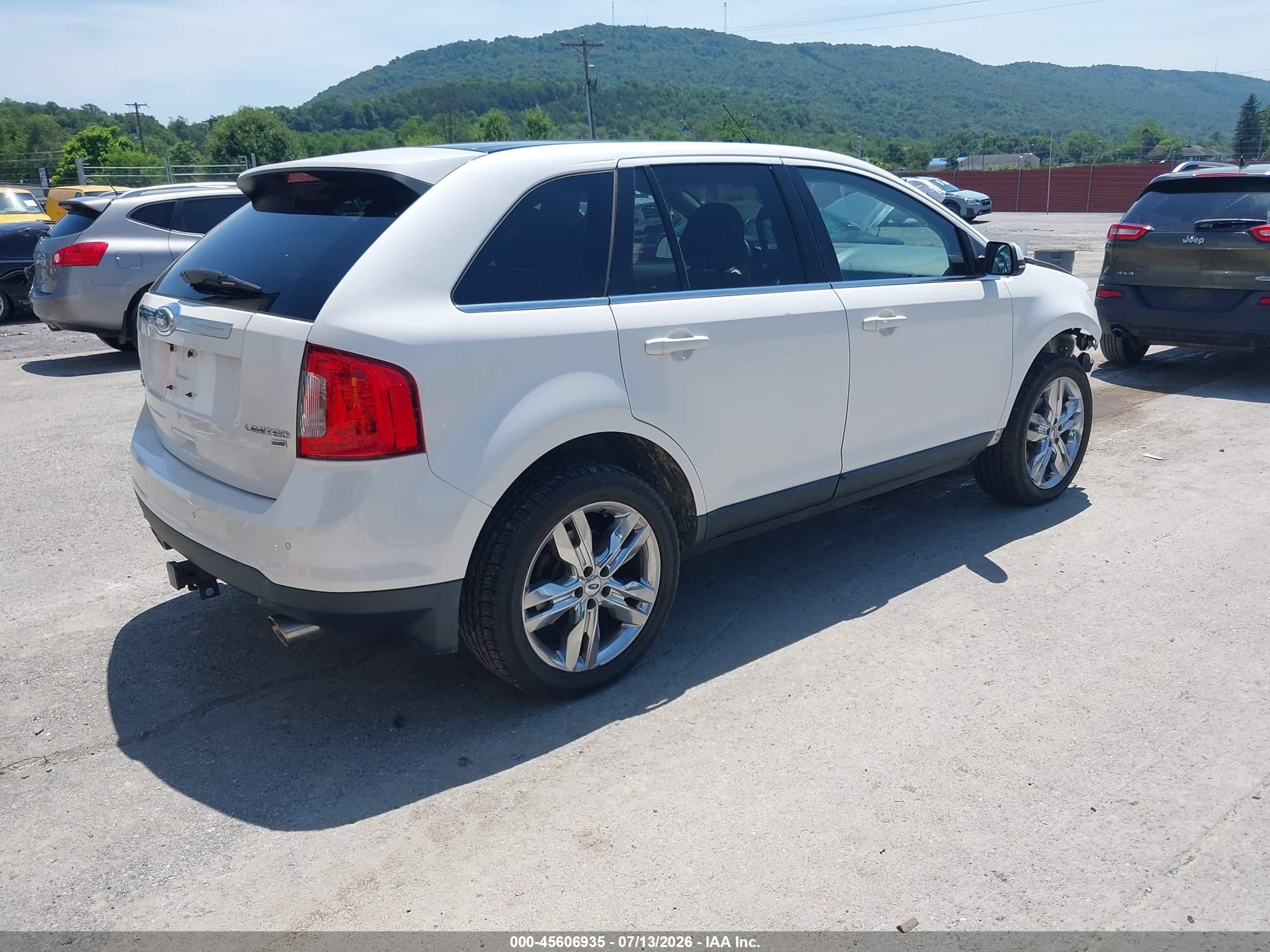 2013 Ford Edge Limited White vin: 2FMDK4KC6DBC01671