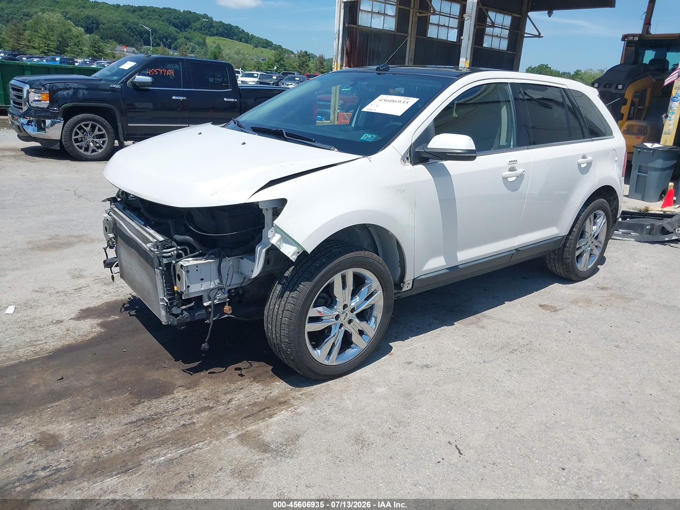 2013 Ford Edge Limited White vin: 2FMDK4KC6DBC01671