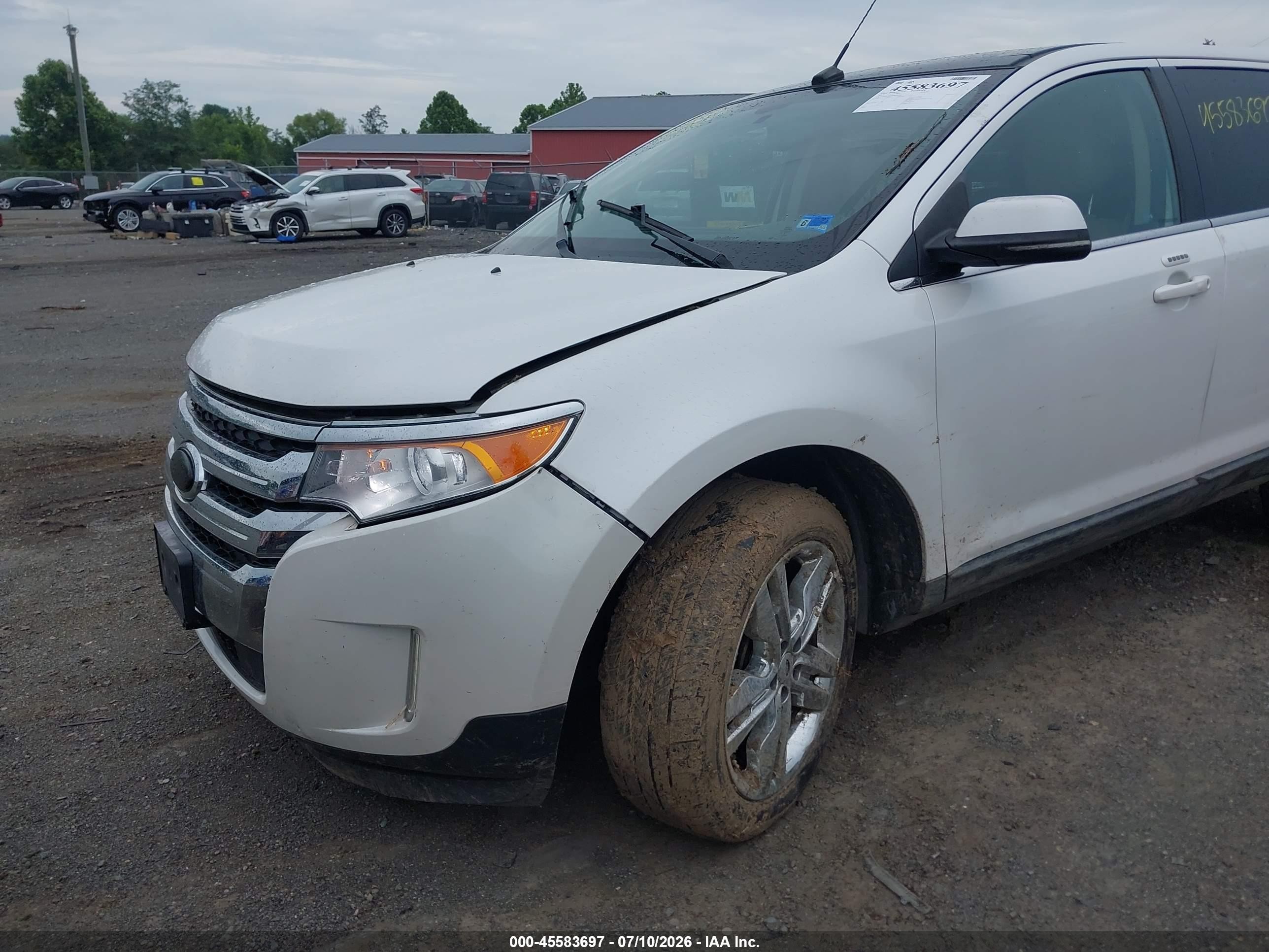 2013 Ford Edge Limited White vin: 2FMDK4KC6DBC33181