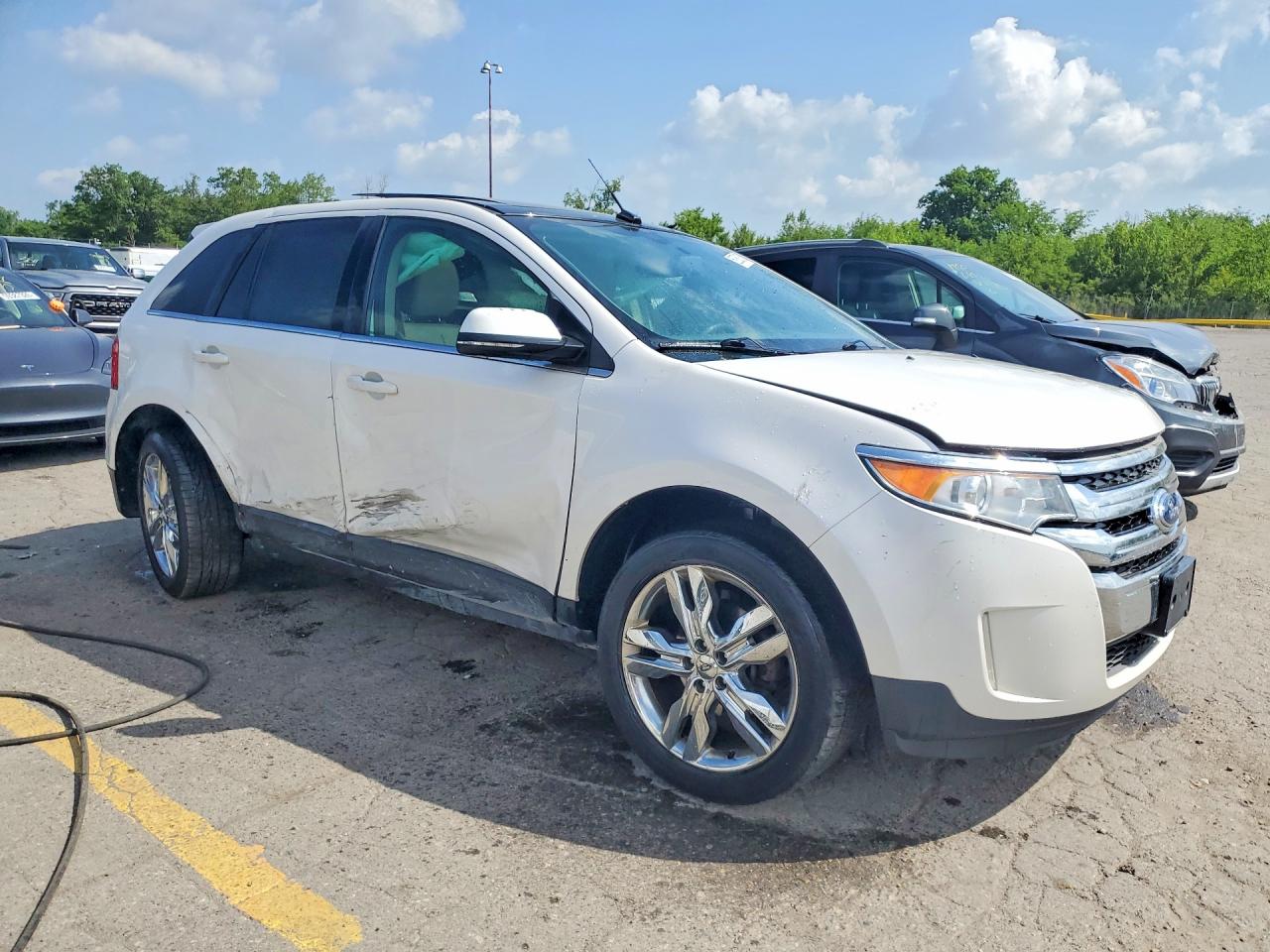 2014 Ford Edge Limited White vin: 2FMDK4KC6EBA03609
