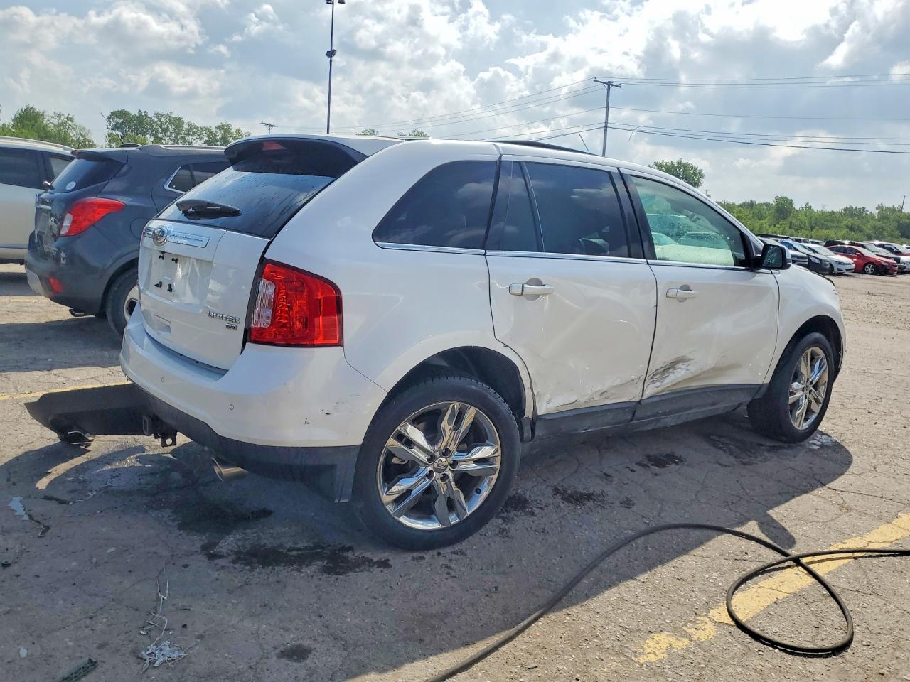 2014 Ford Edge Limited White vin: 2FMDK4KC6EBA03609