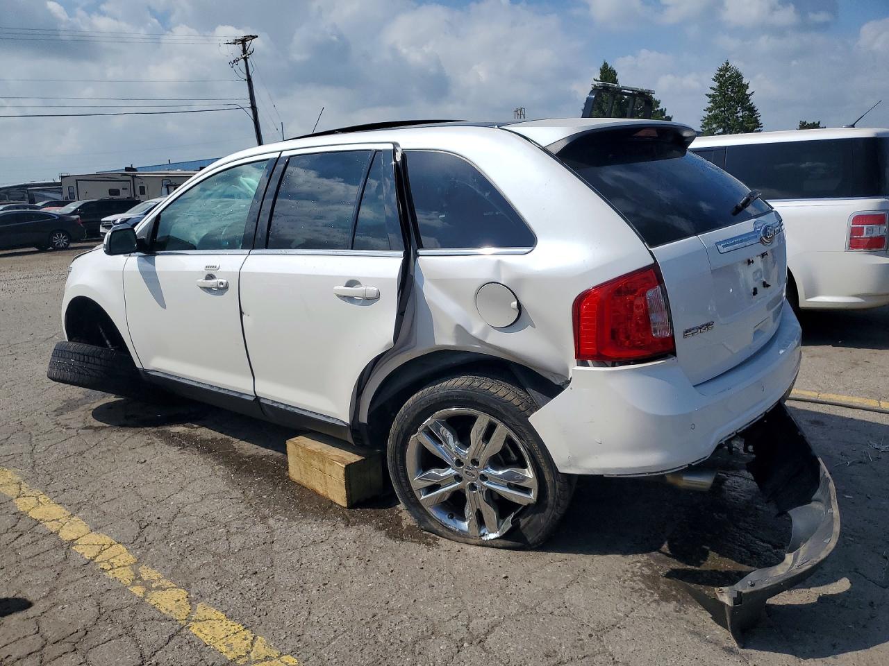 2014 Ford Edge Limited White vin: 2FMDK4KC6EBA03609