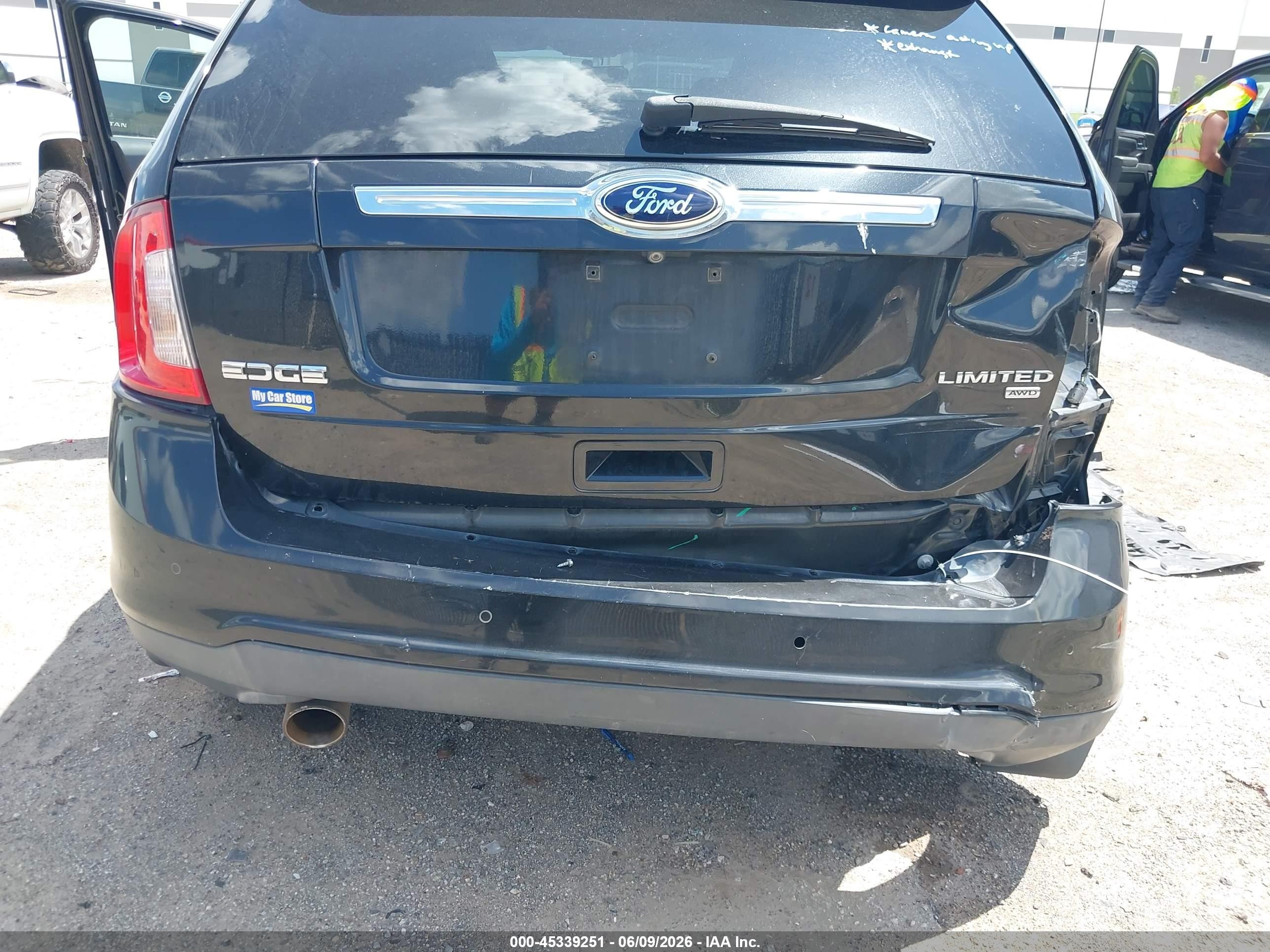 2014 Ford Edge Limited Black vin: 2FMDK4KC6EBA19521