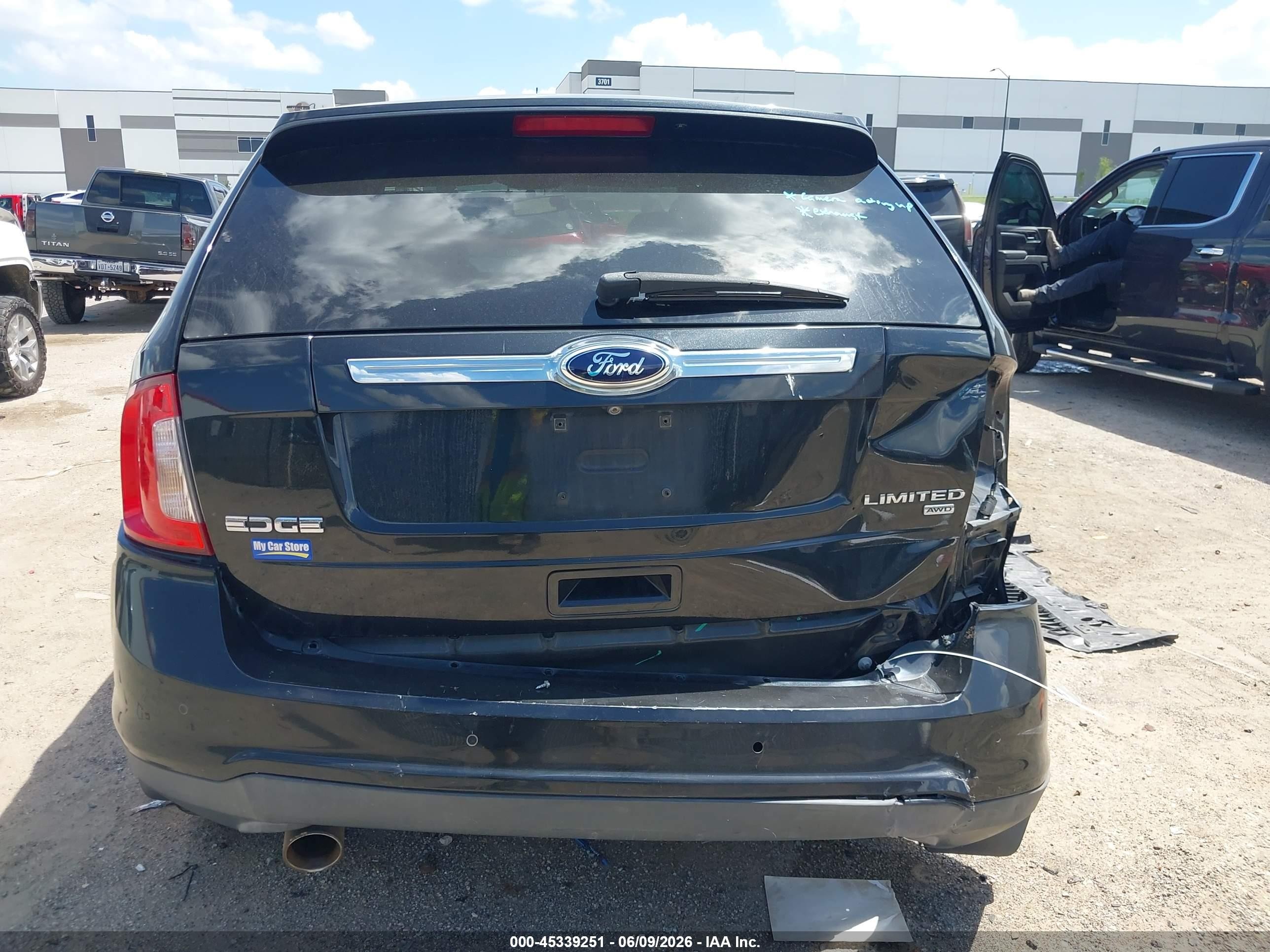 2014 Ford Edge Limited Black vin: 2FMDK4KC6EBA19521