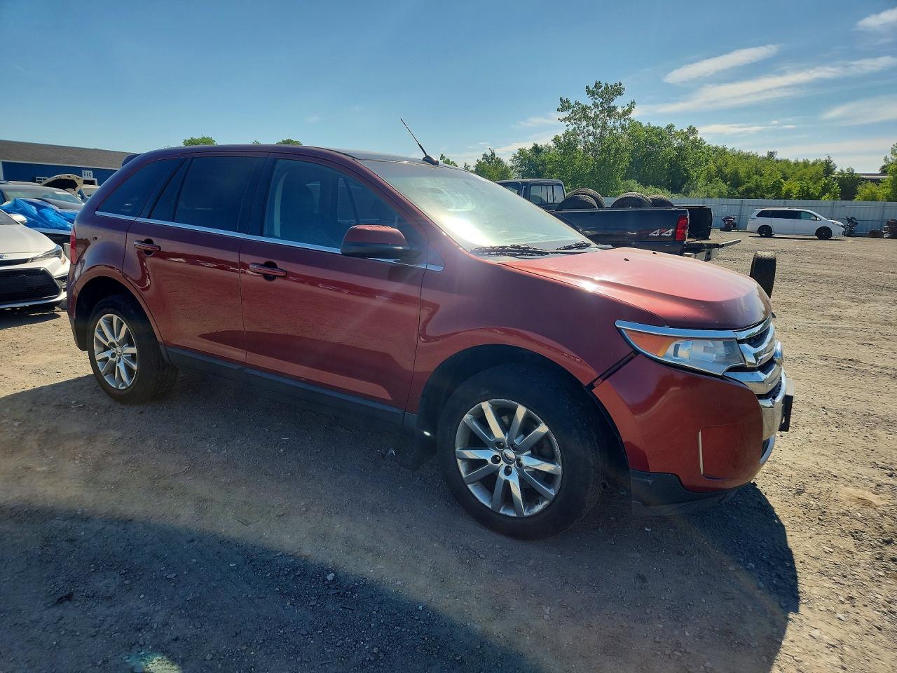 2014 Ford Edge Limited Red vin: 2FMDK4KC6EBA57184