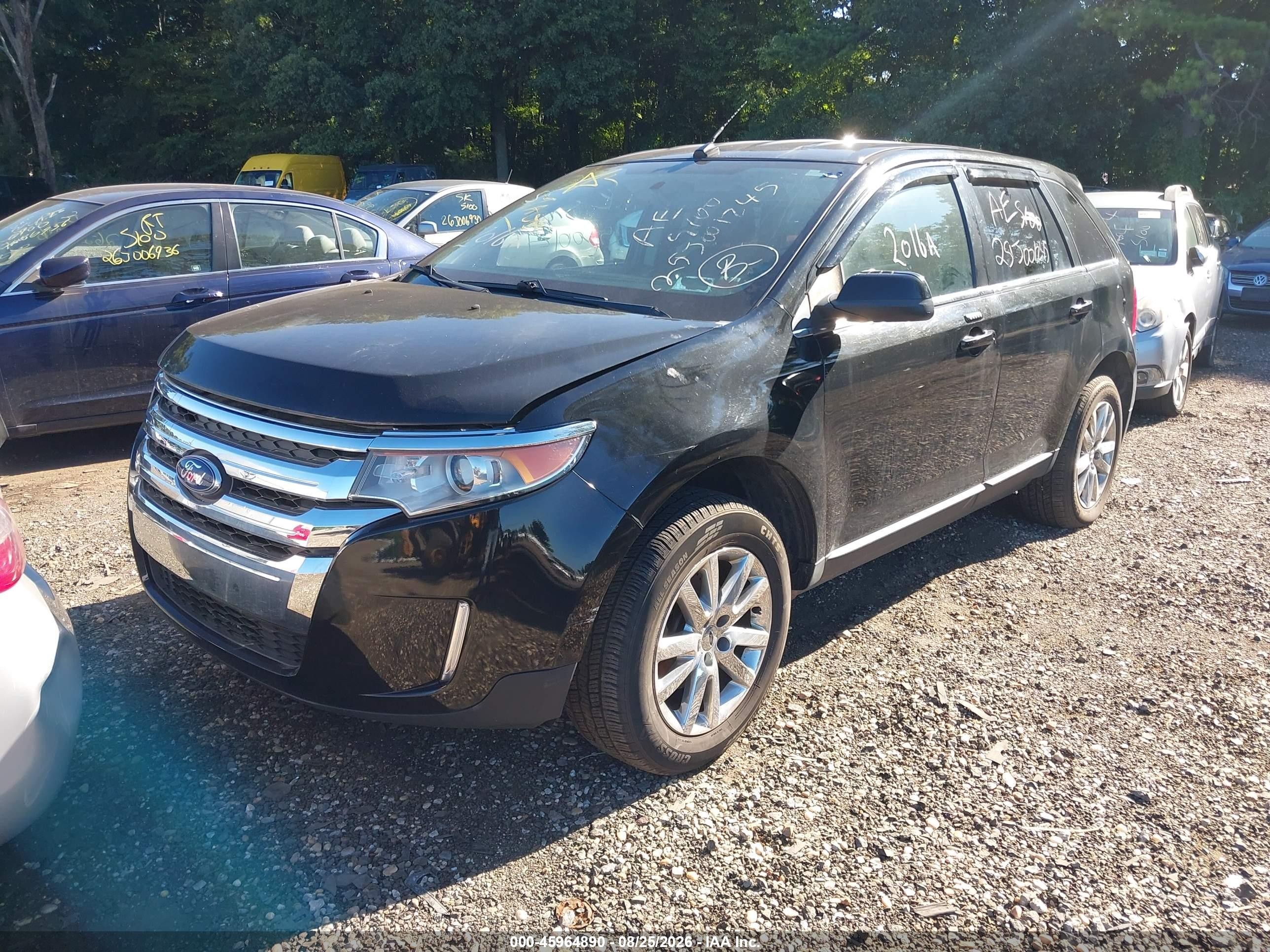 2014 Ford Edge Limited Black vin: 2FMDK4KC6EBA58464