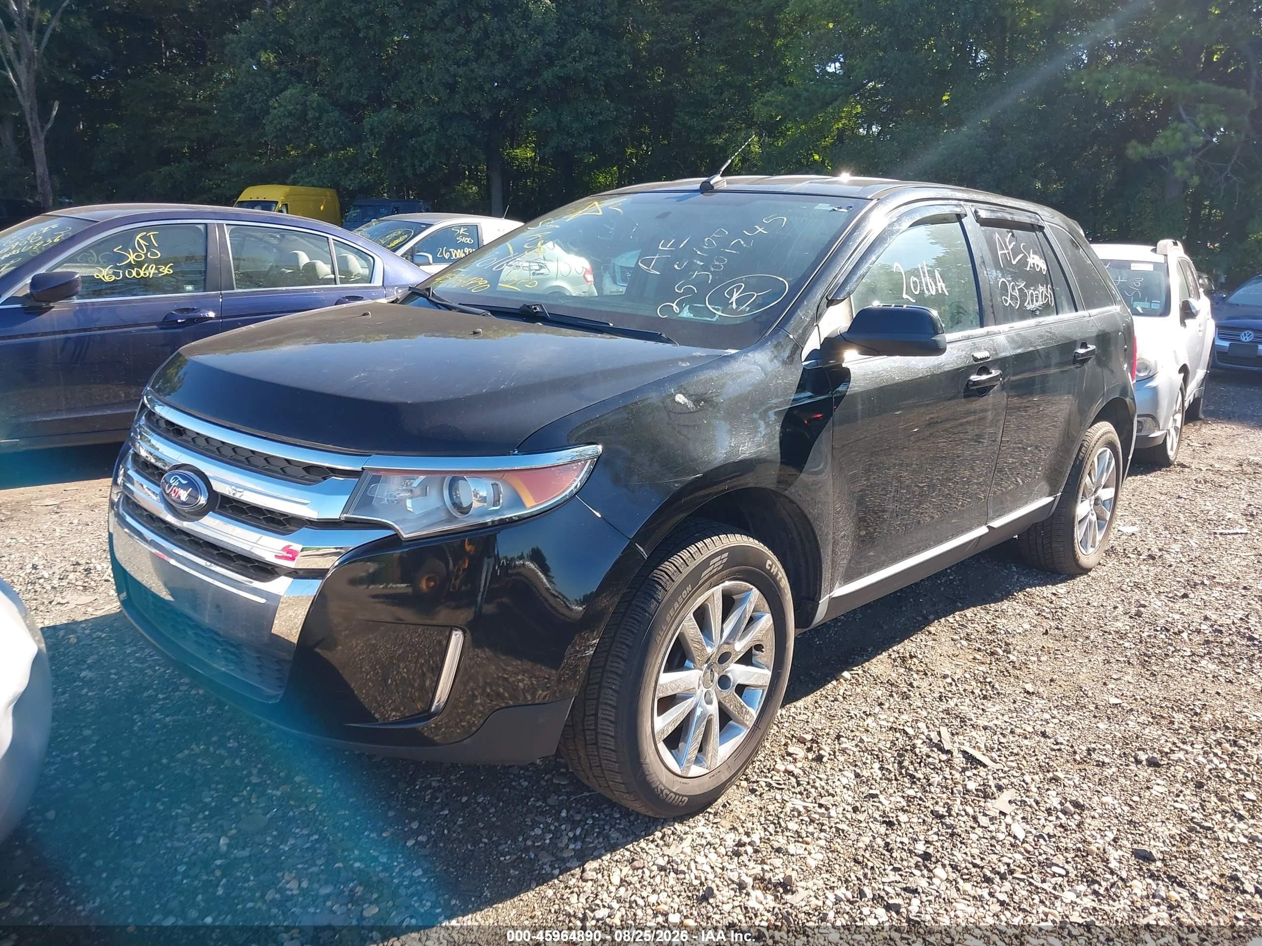 2014 Ford Edge Limited Black vin: 2FMDK4KC6EBA58464