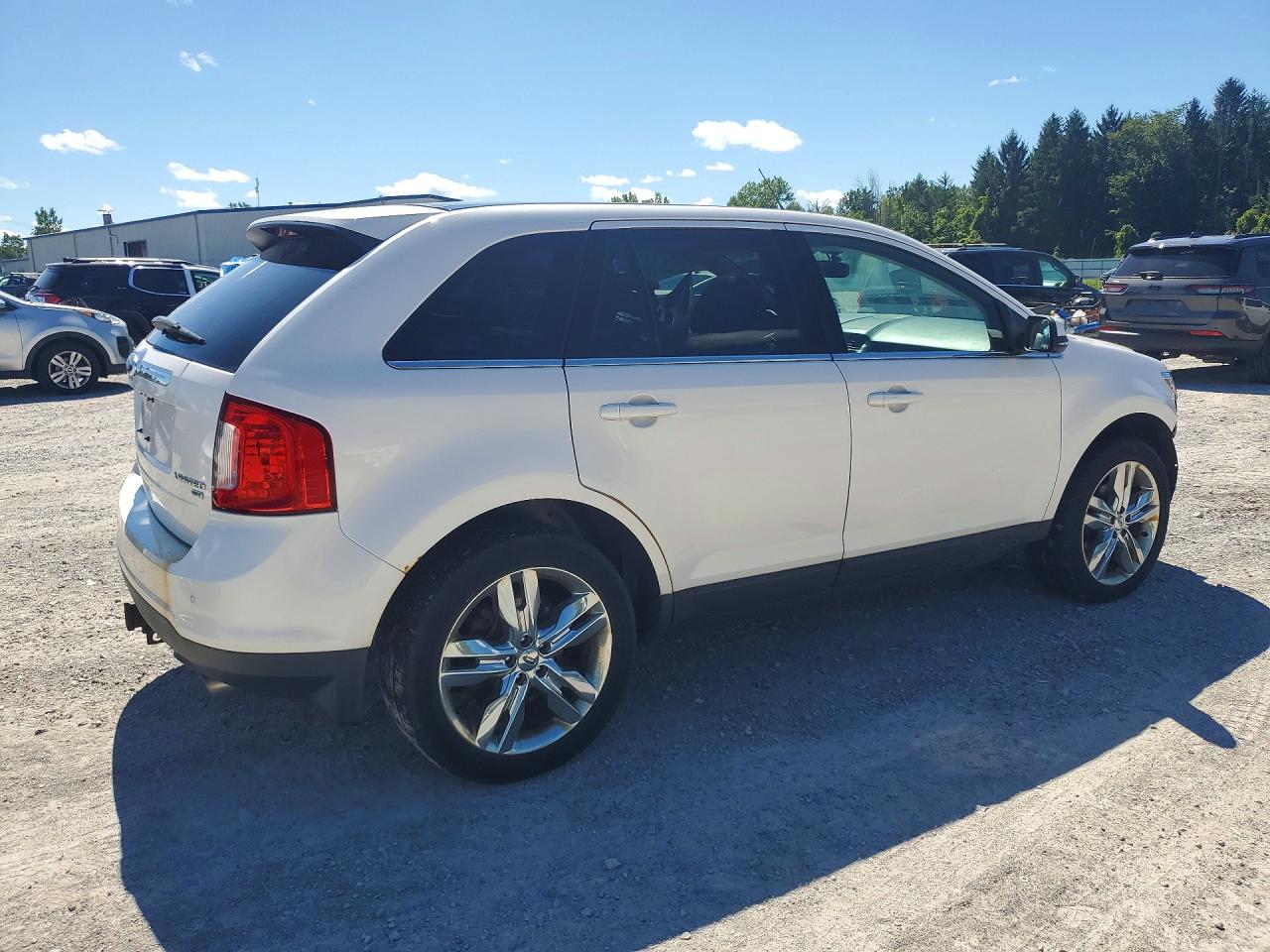 2014 Ford Edge Limited White vin: 2FMDK4KC6EBB51551