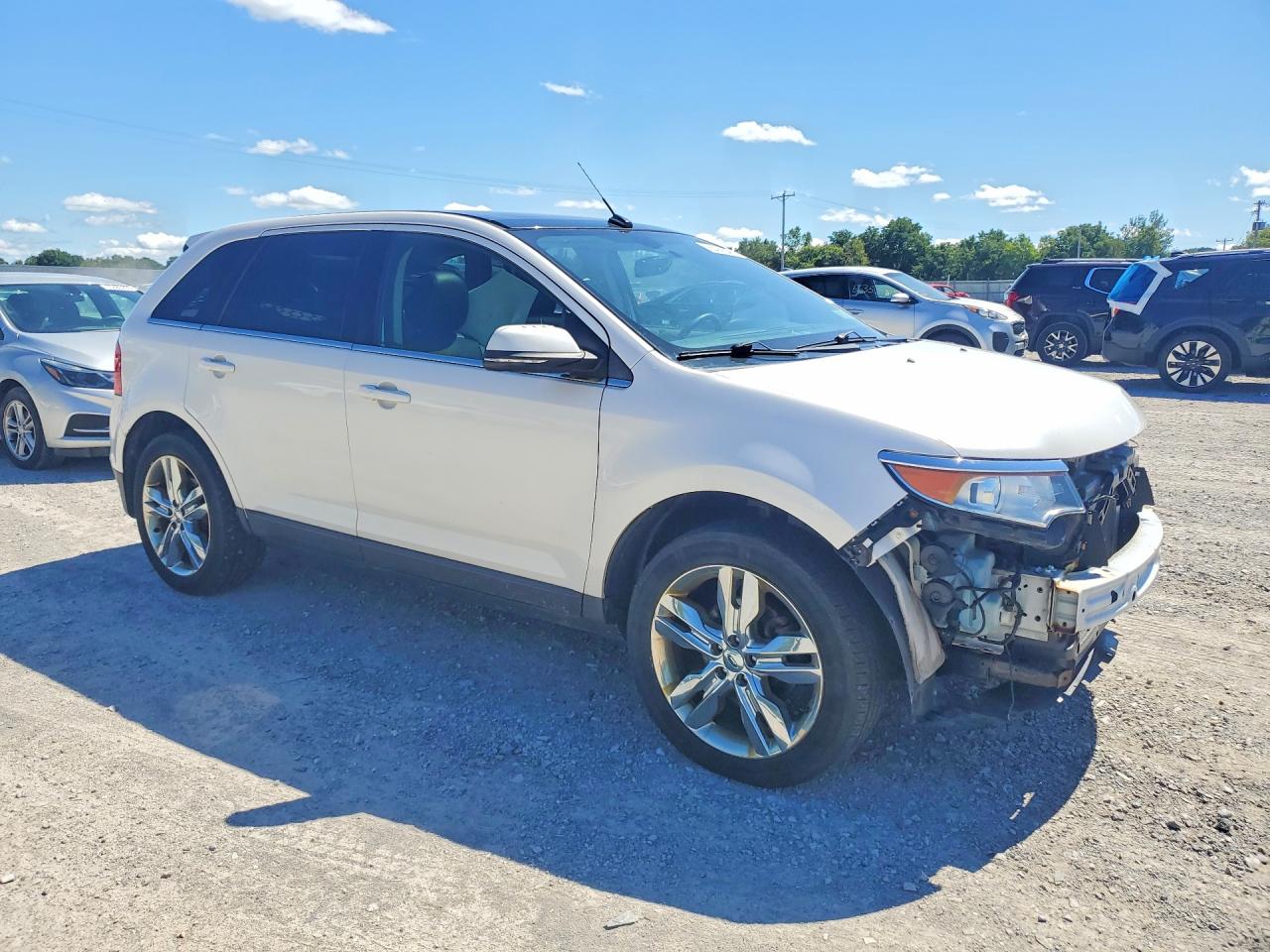 2014 Ford Edge Limited White vin: 2FMDK4KC6EBB51551