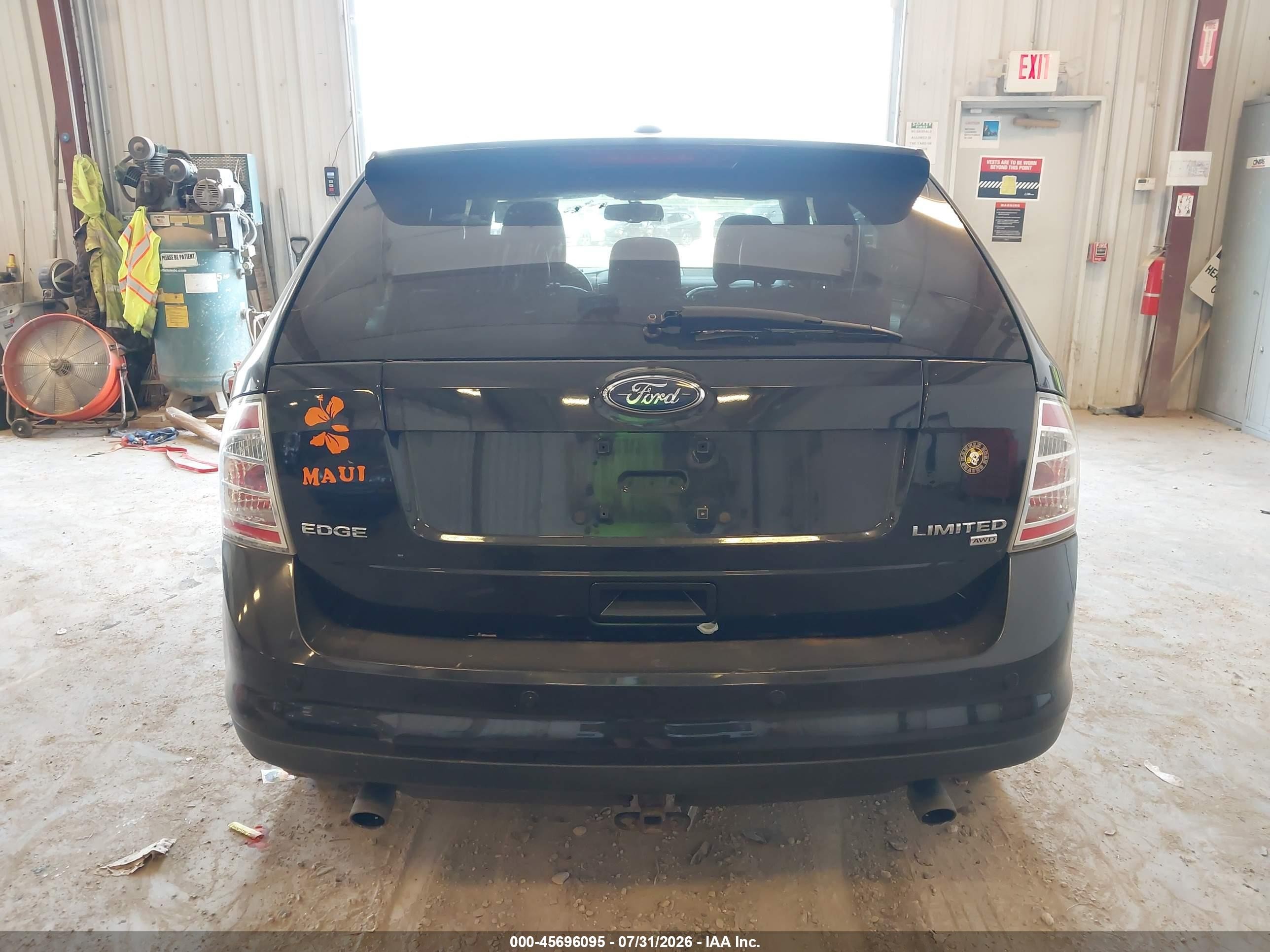 2010 Ford Edge Limited Black vin: 2FMDK4KC7ABB04510