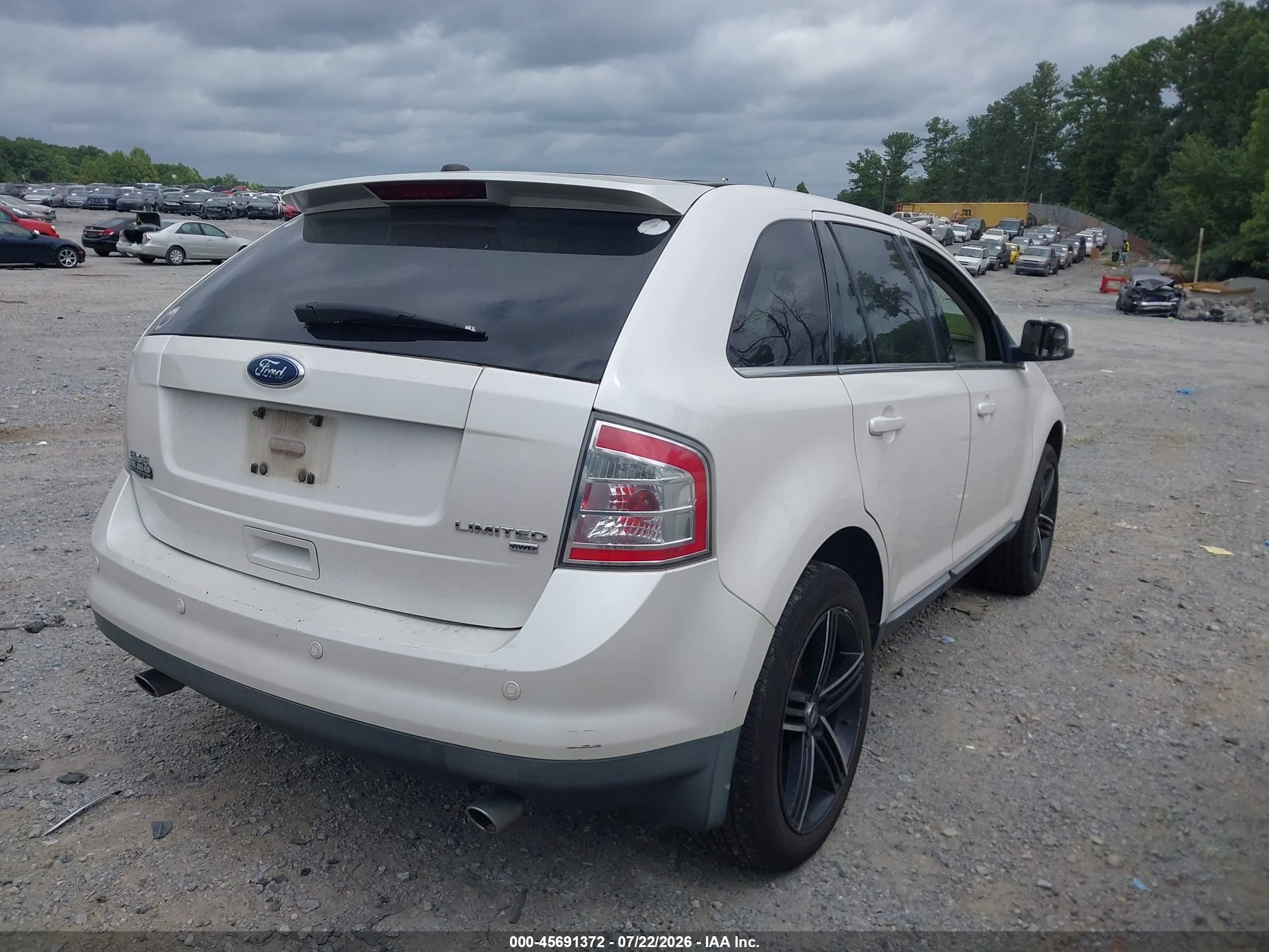 2010 Ford Edge Limited White vin: 2FMDK4KC7ABB15362