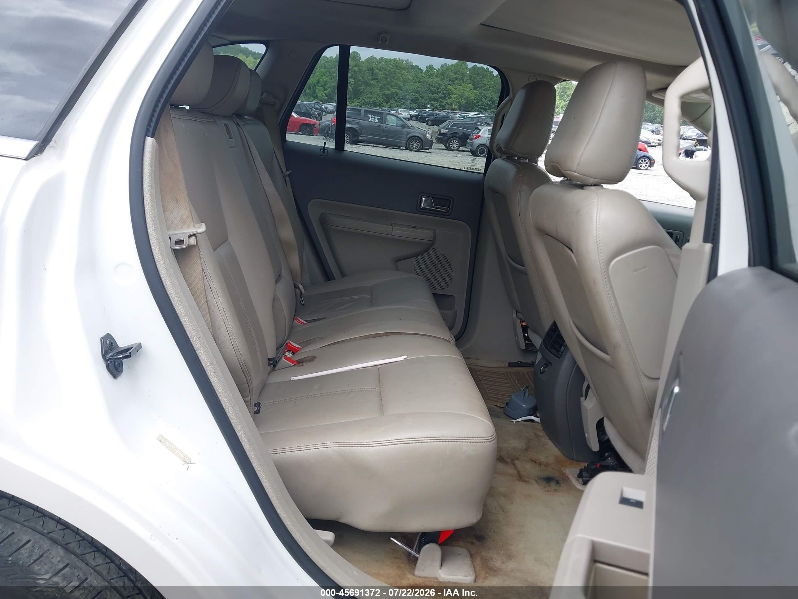 2010 Ford Edge Limited White vin: 2FMDK4KC7ABB15362