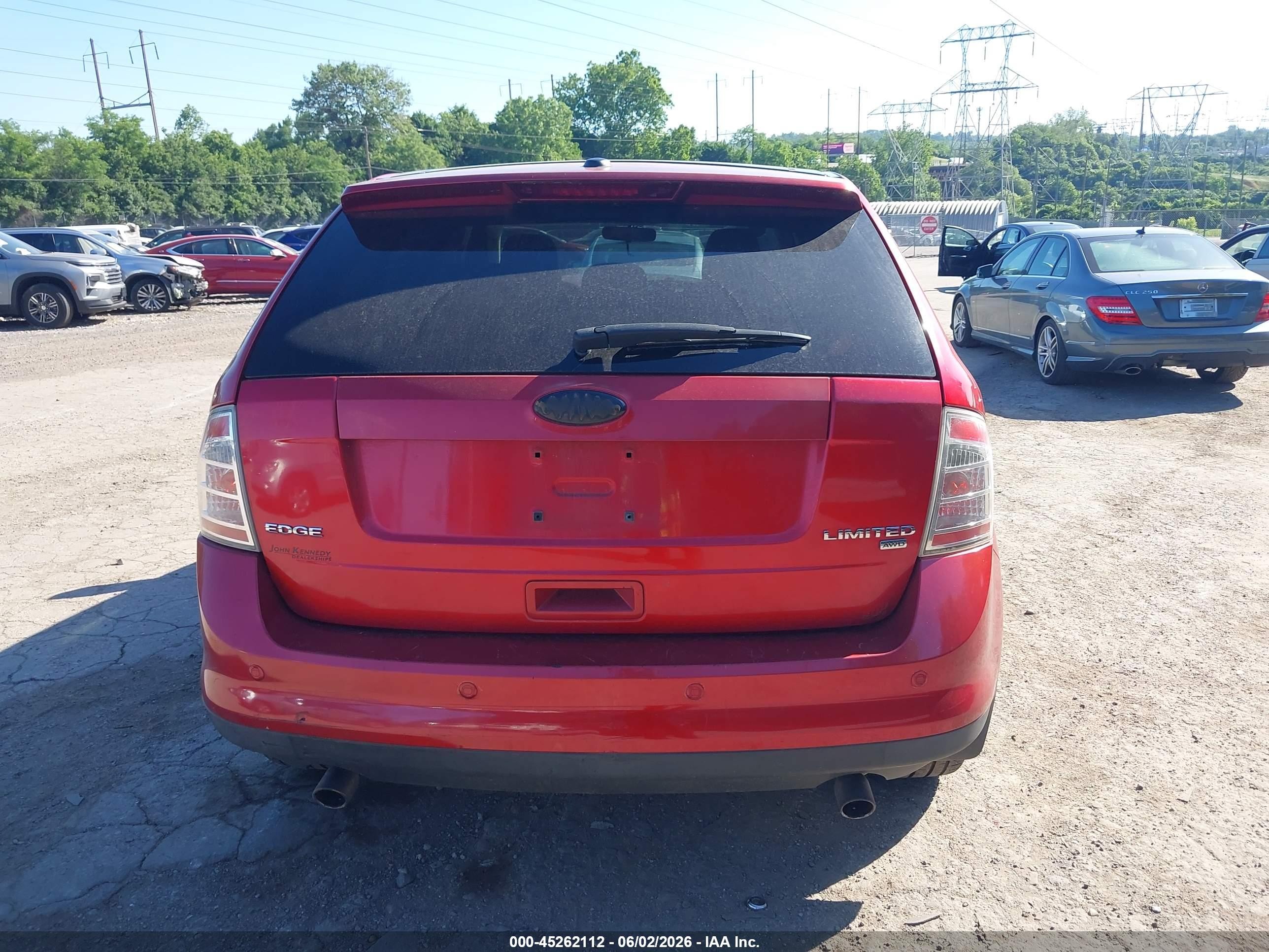 2010 Ford Edge Limited Red vin: 2FMDK4KC7ABB35157