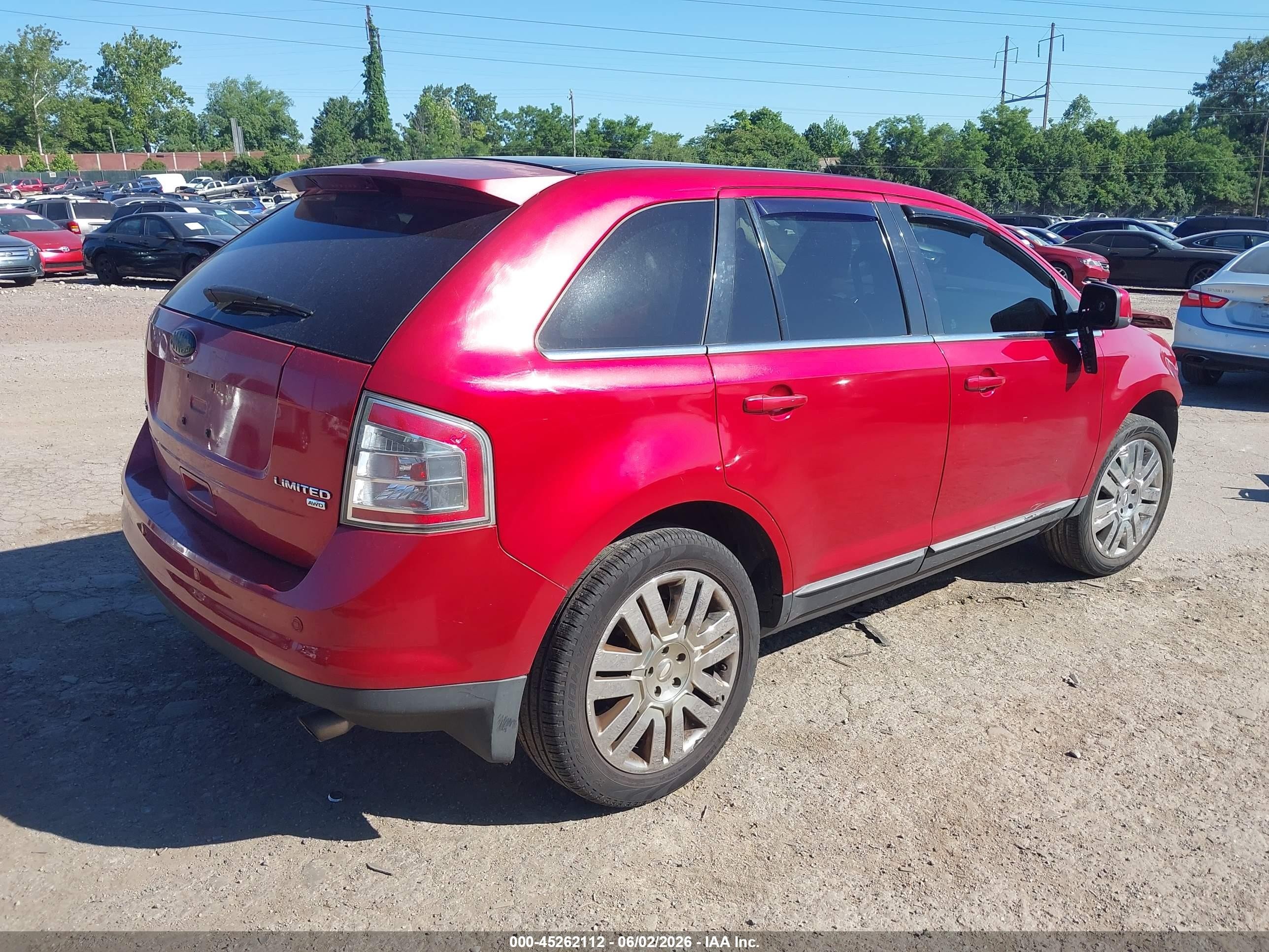 2010 Ford Edge Limited Red vin: 2FMDK4KC7ABB35157