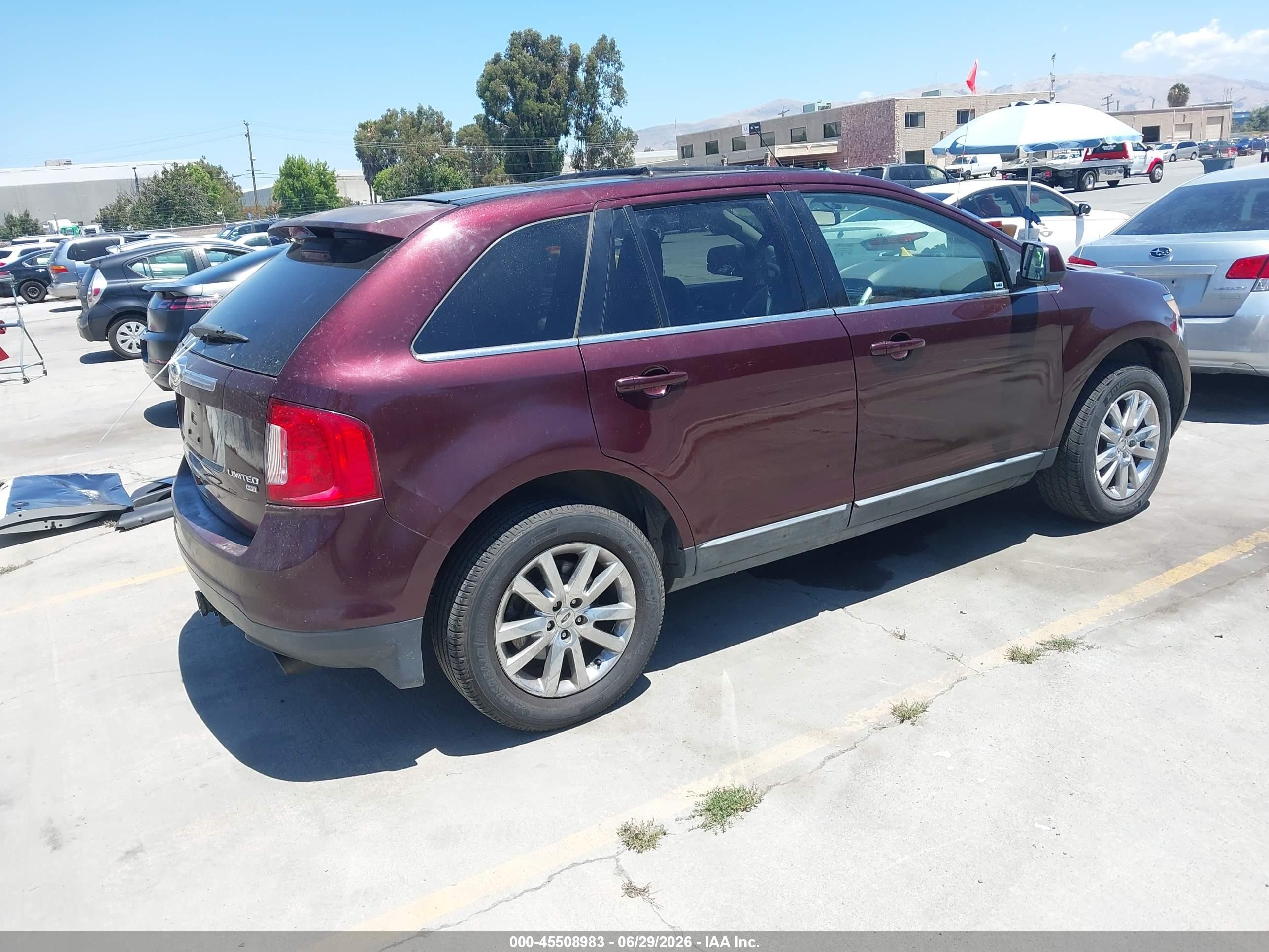 2011 Ford Edge Limited Maroon vin: 2FMDK4KC7BBA86401