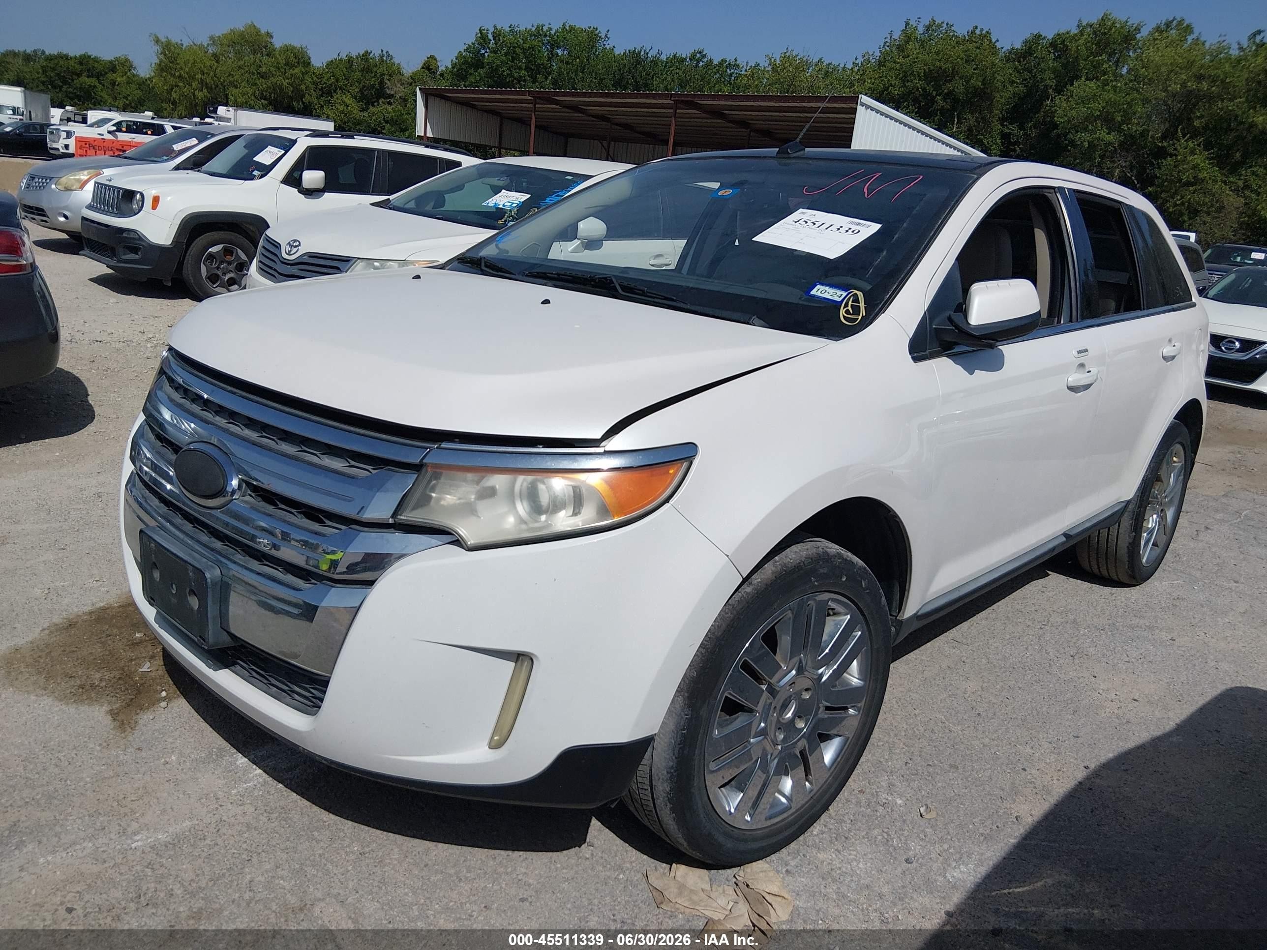 2011 Ford Edge Limited White vin: 2FMDK4KC7BBB20045