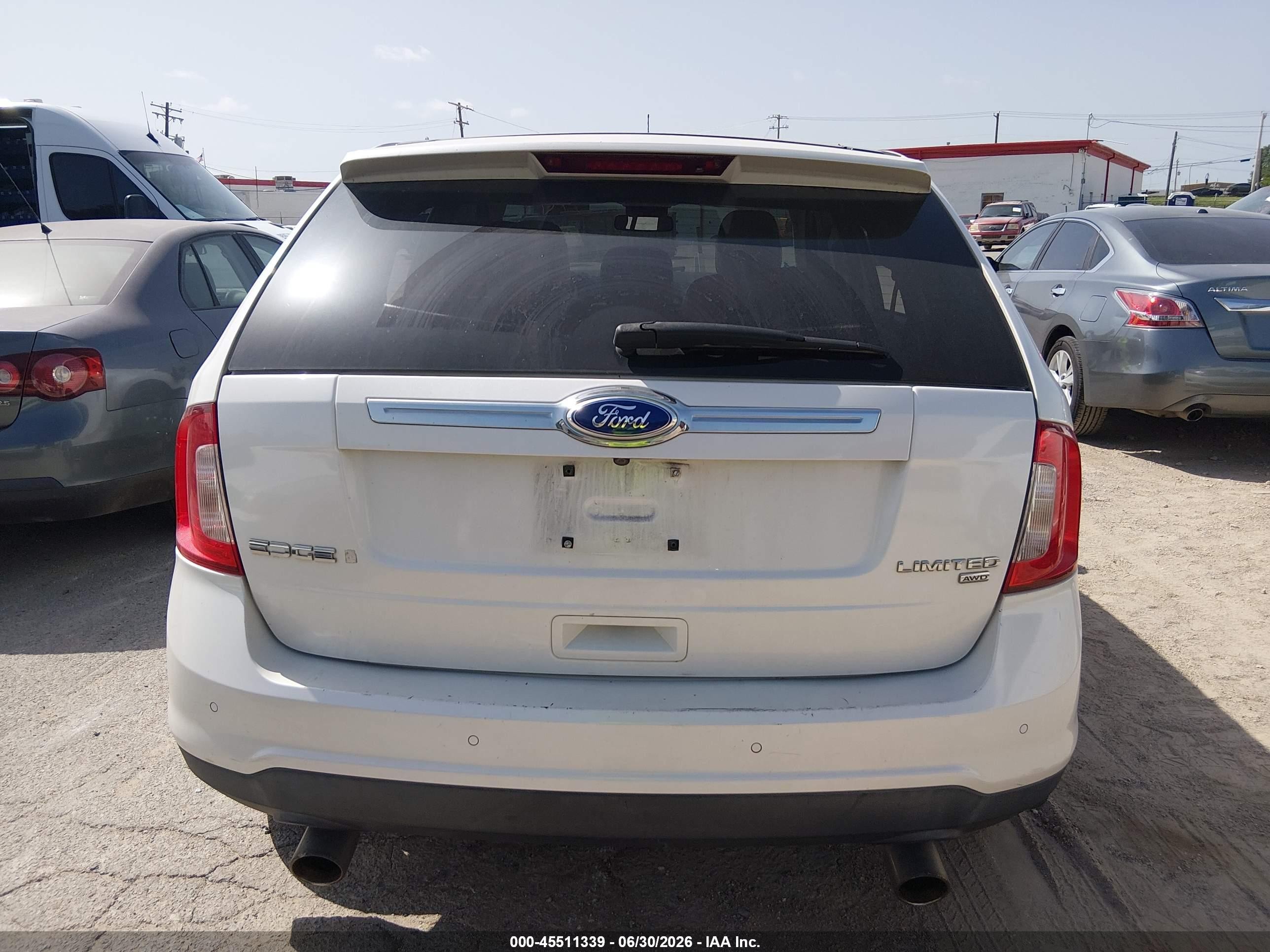 2011 Ford Edge Limited White vin: 2FMDK4KC7BBB20045