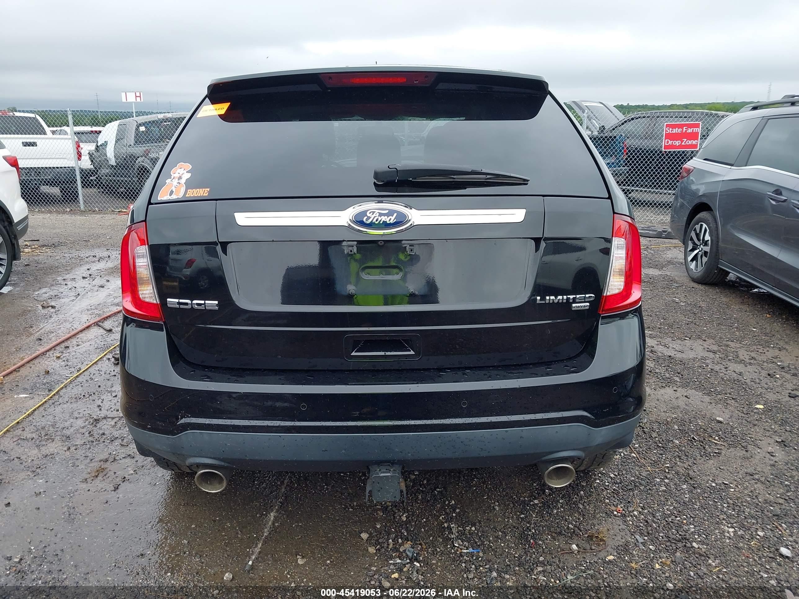 2011 Ford Edge Limited Black vin: 2FMDK4KC7BBB54874
