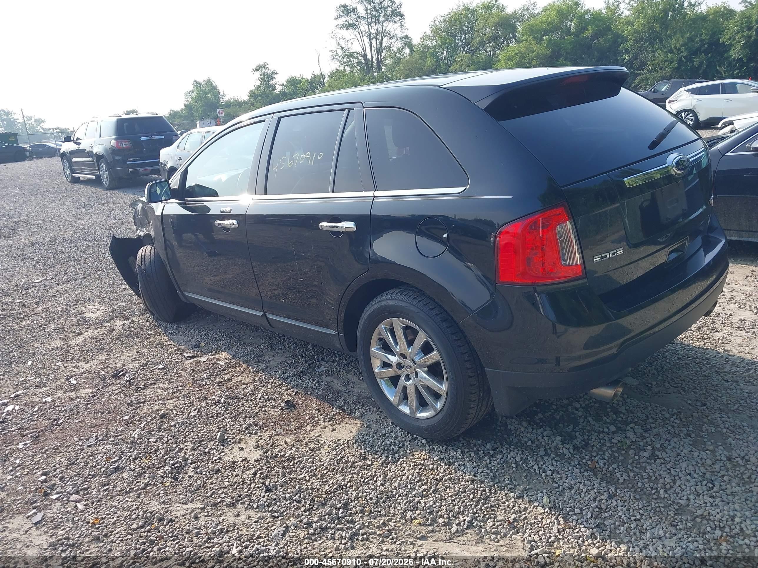 2013 Ford Edge Limited Black vin: 2FMDK4KC7DBB95508