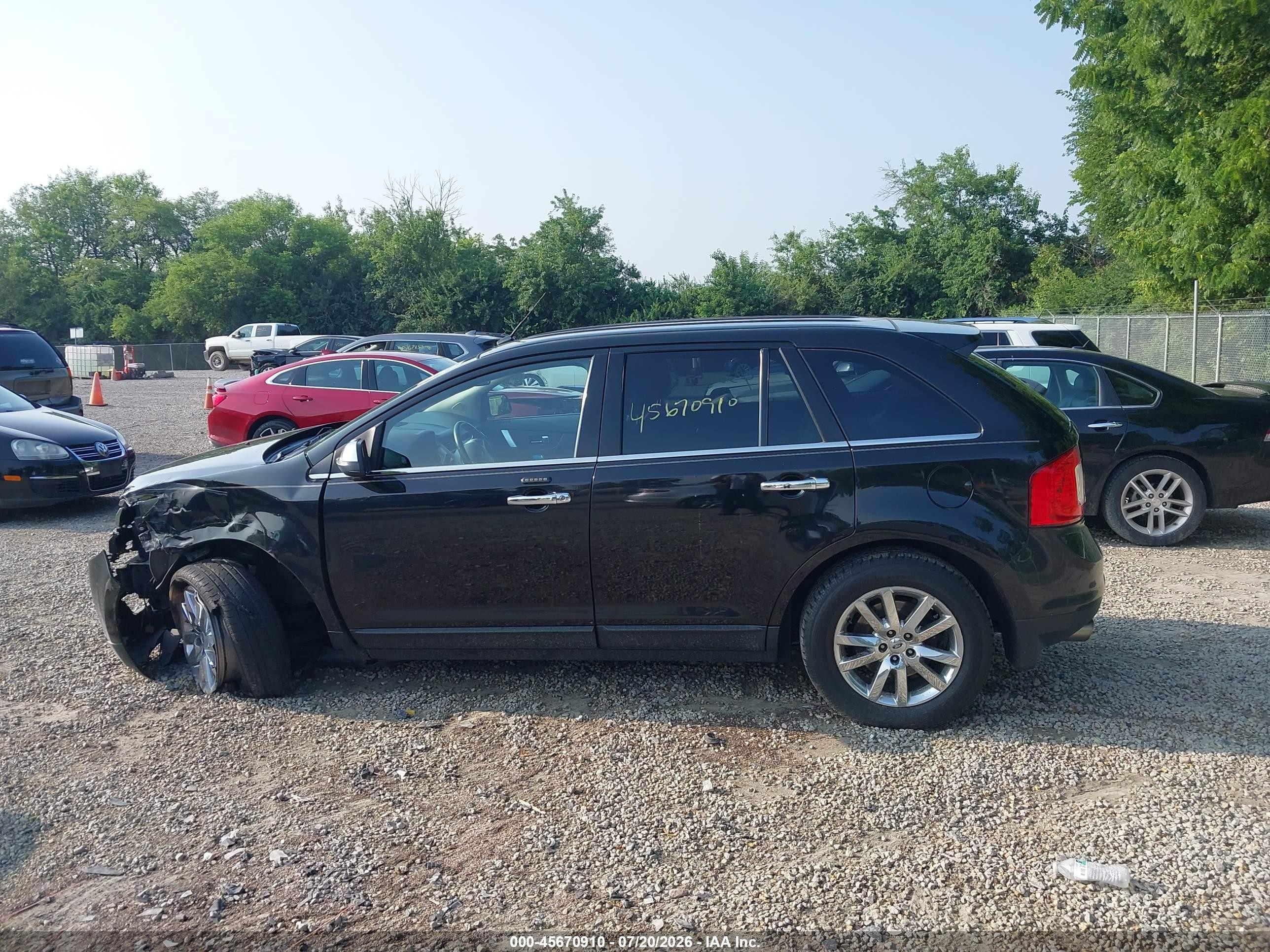 2013 Ford Edge Limited Black vin: 2FMDK4KC7DBB95508