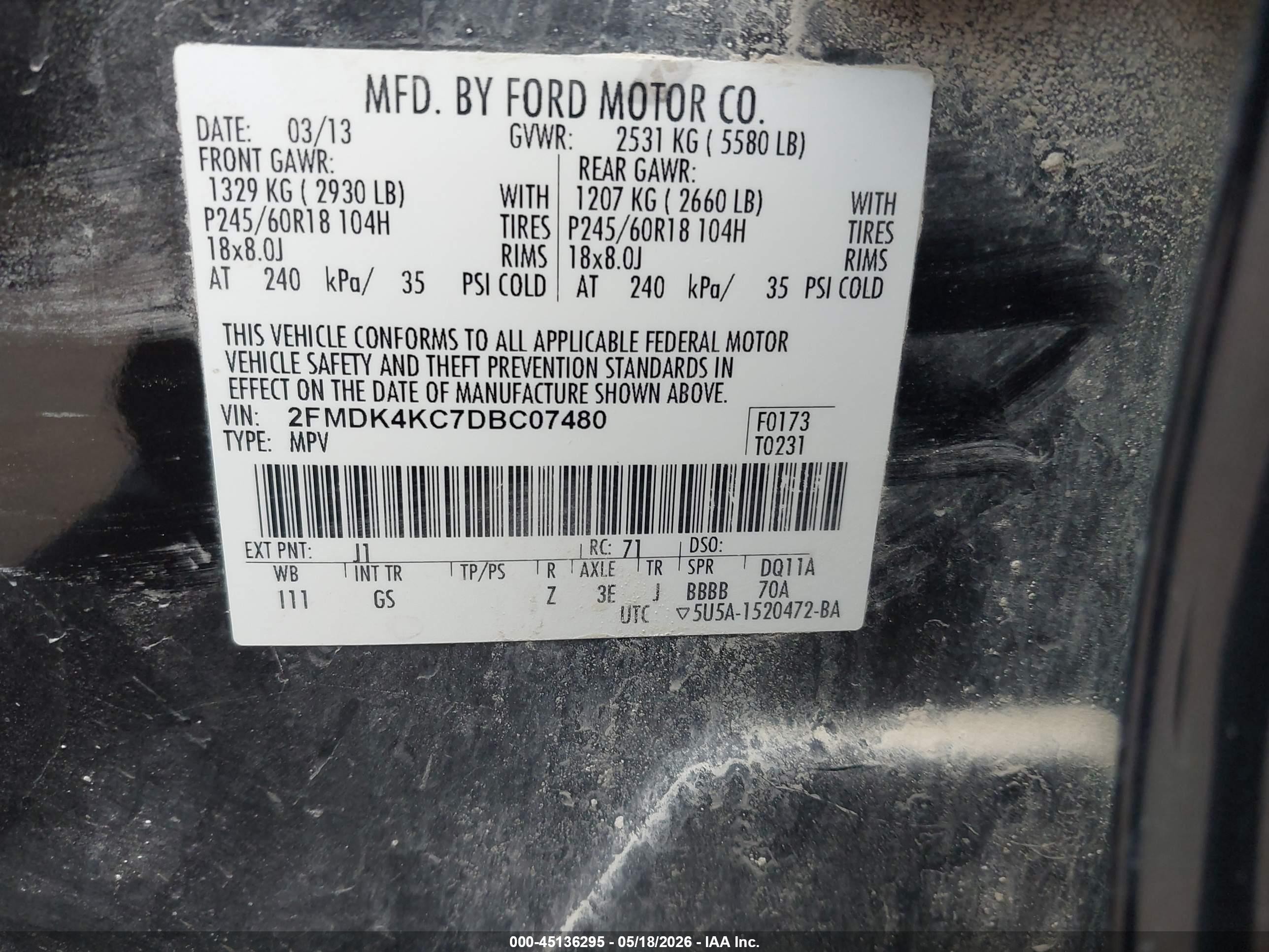 2013 Ford Edge Limited Black vin: 2FMDK4KC7DBC07480