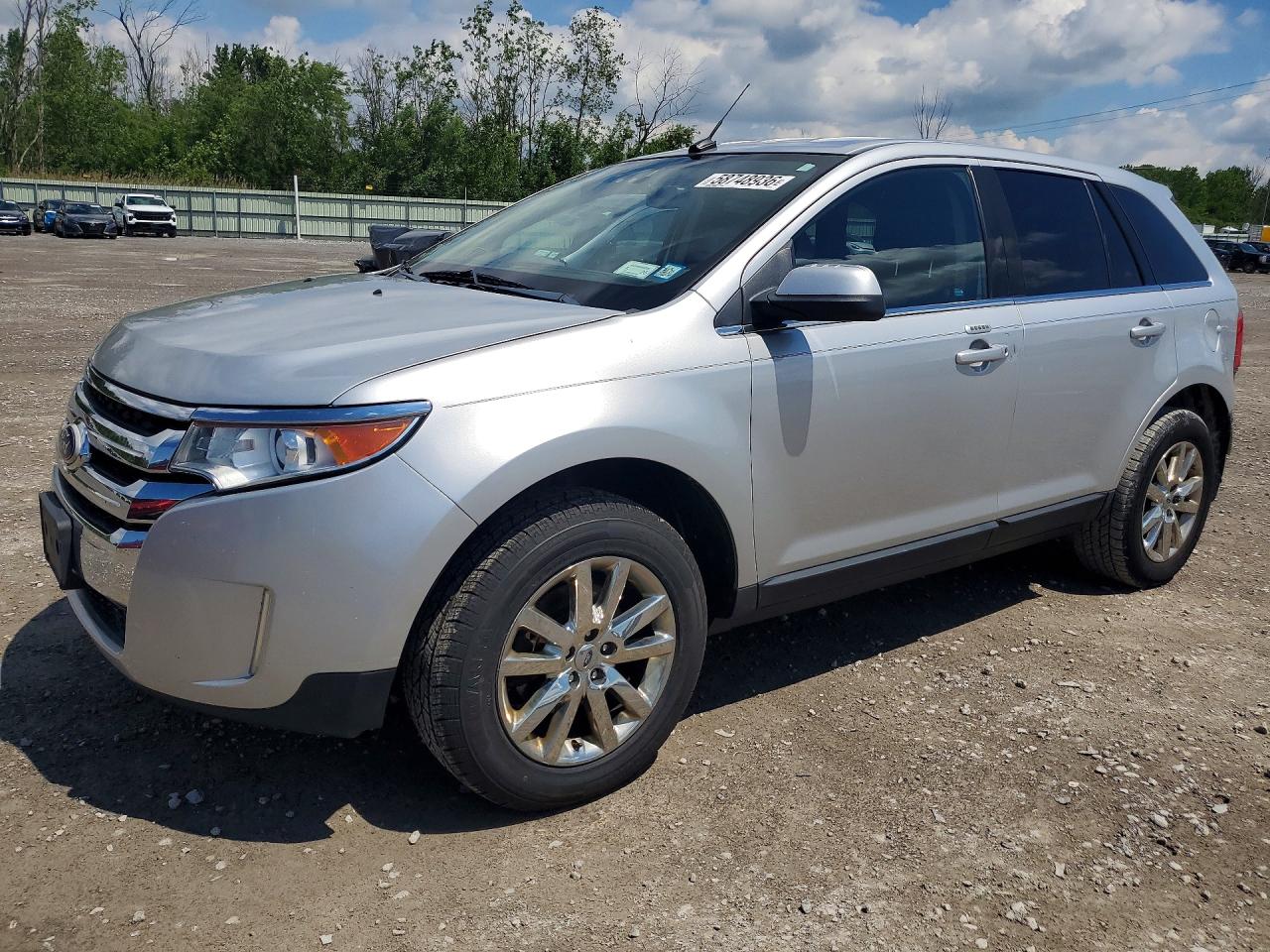 2013 Ford Edge Limited Silver vin: 2FMDK4KC7DBC22531