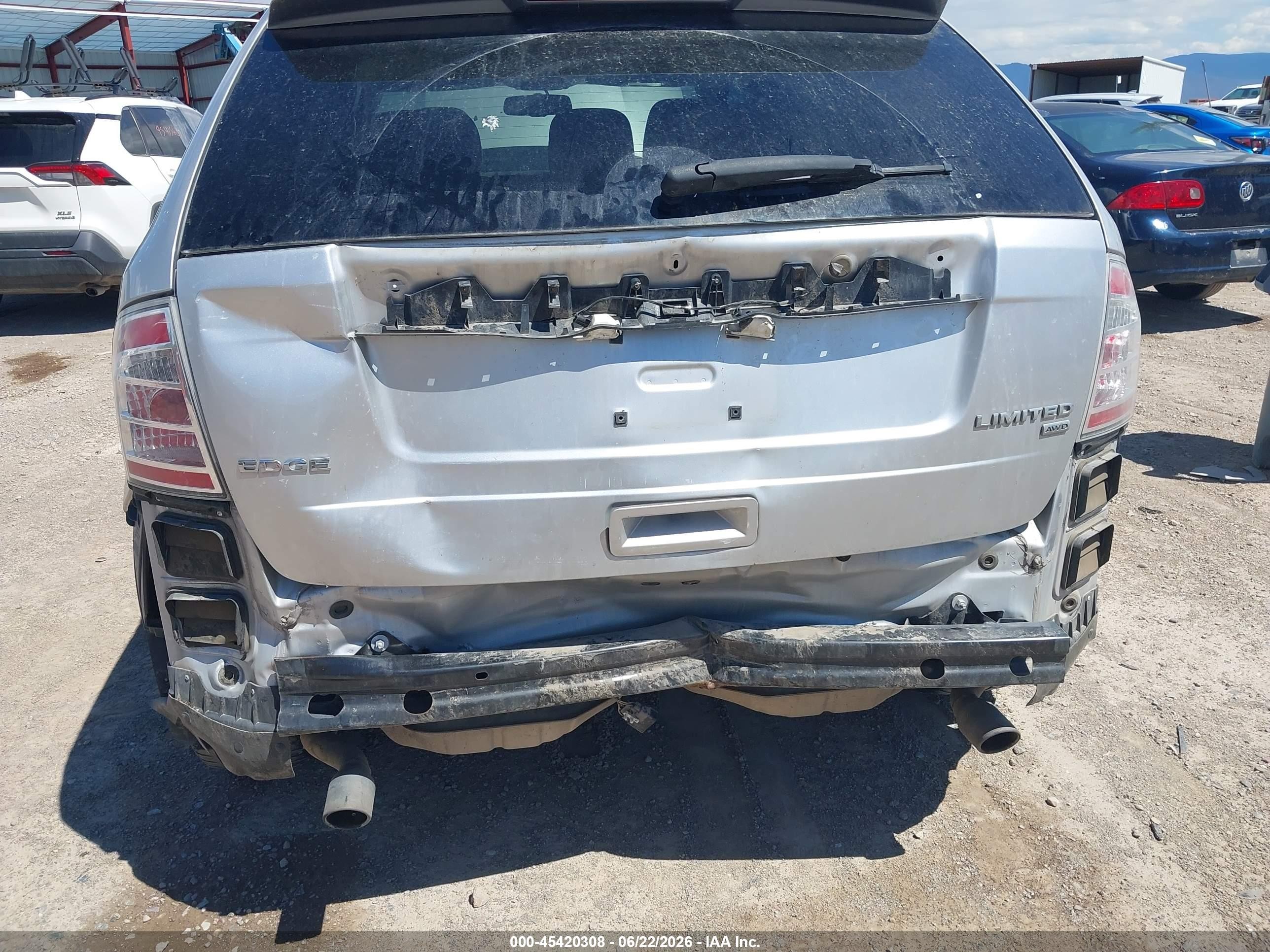 2010 Ford Edge Limited Silver vin: 2FMDK4KC8ABB24927