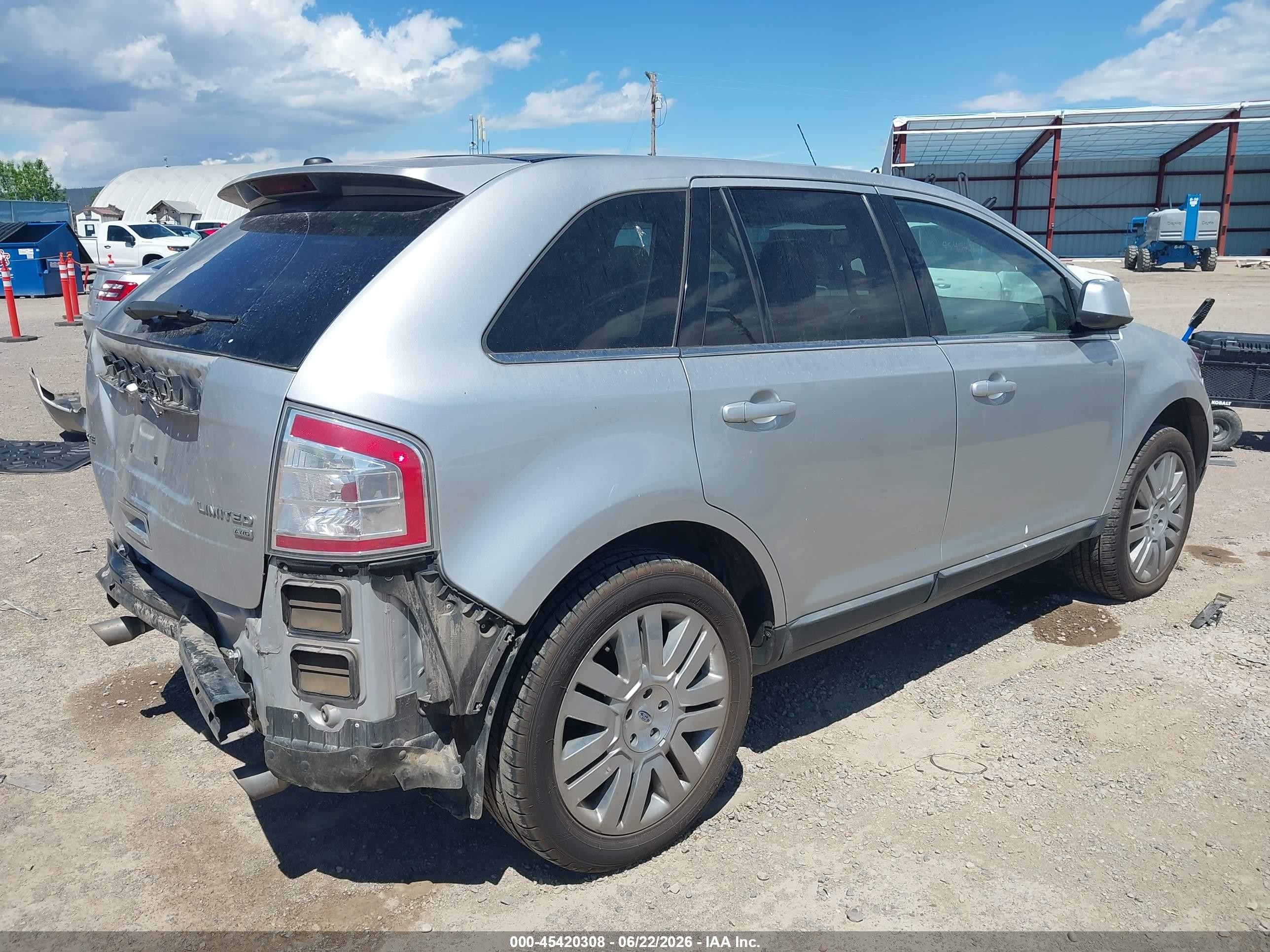 2010 Ford Edge Limited Silver vin: 2FMDK4KC8ABB24927