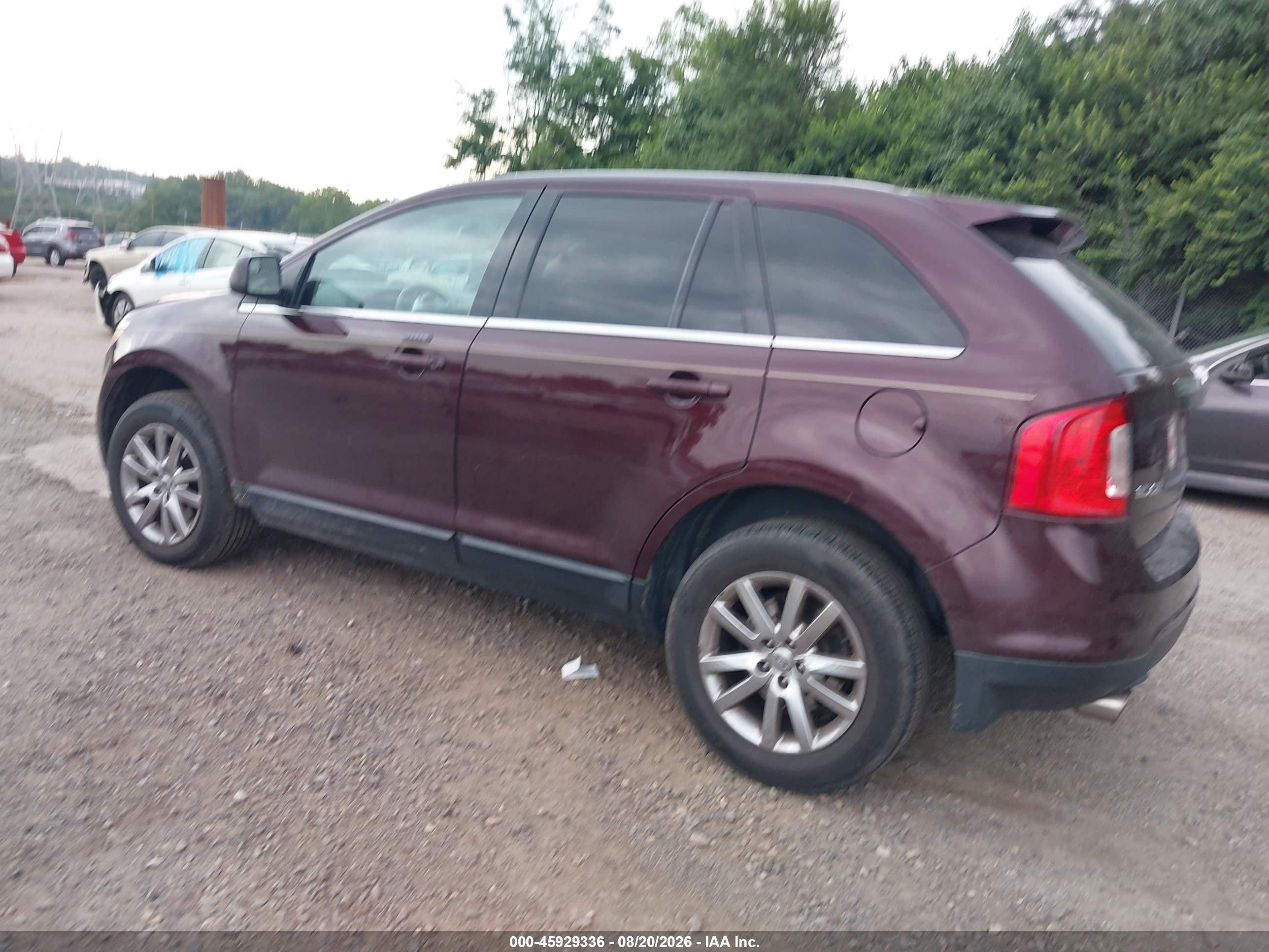 2011 Ford Edge Limited Бордовый vin: 2FMDK4KC8BBA08709