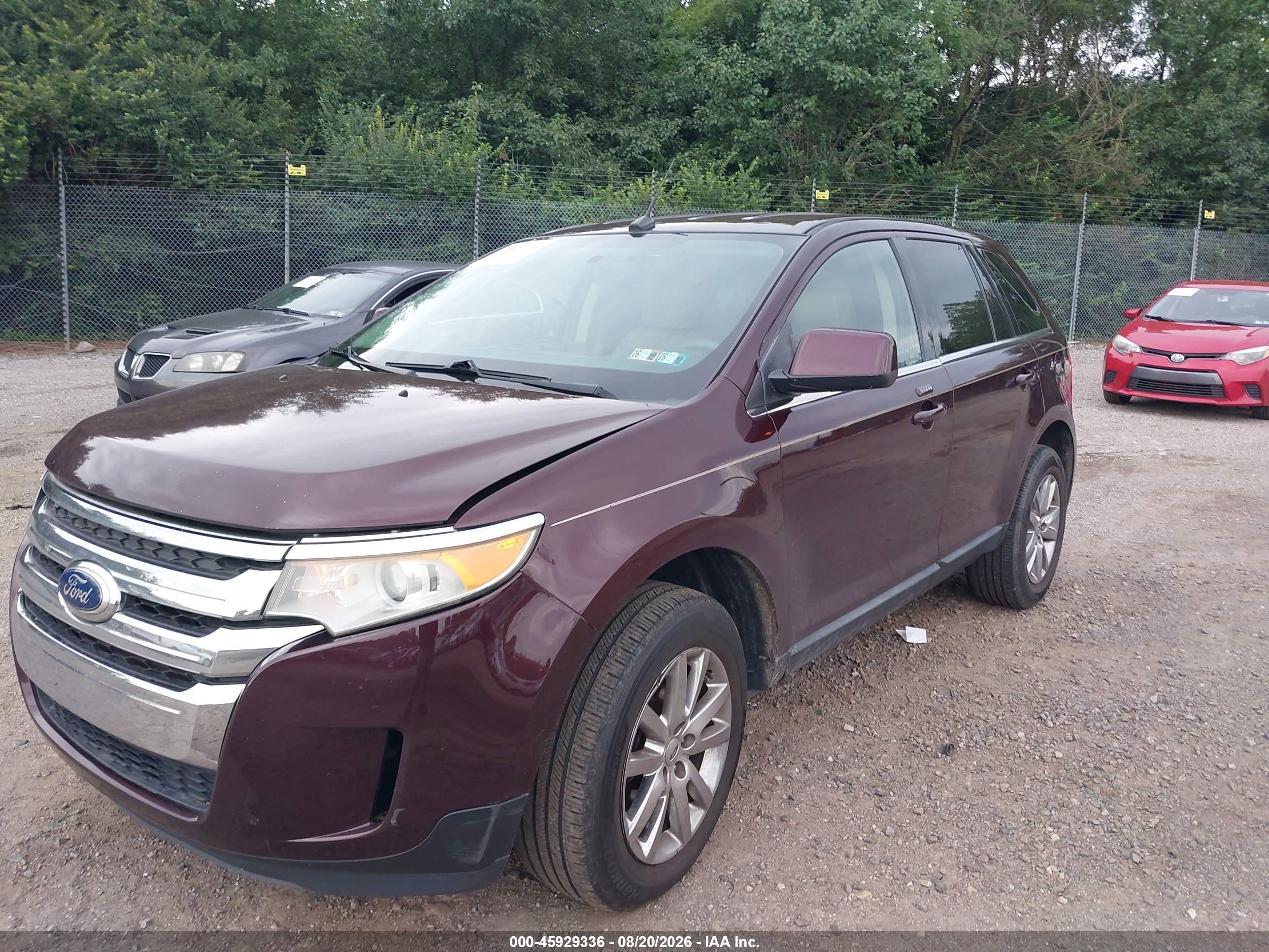 2011 Ford Edge Limited Бордовый vin: 2FMDK4KC8BBA08709