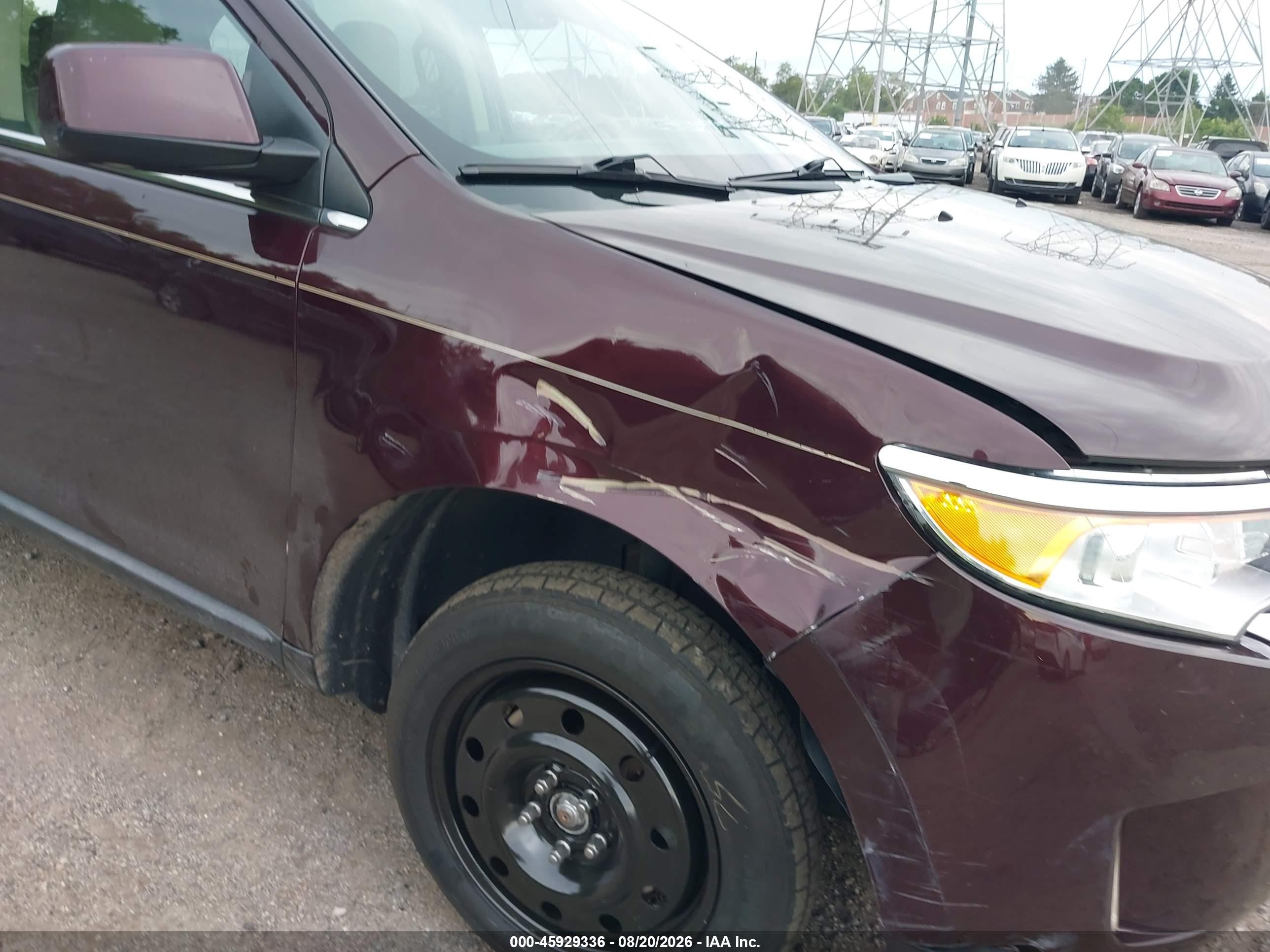 2011 Ford Edge Limited Бордовый vin: 2FMDK4KC8BBA08709