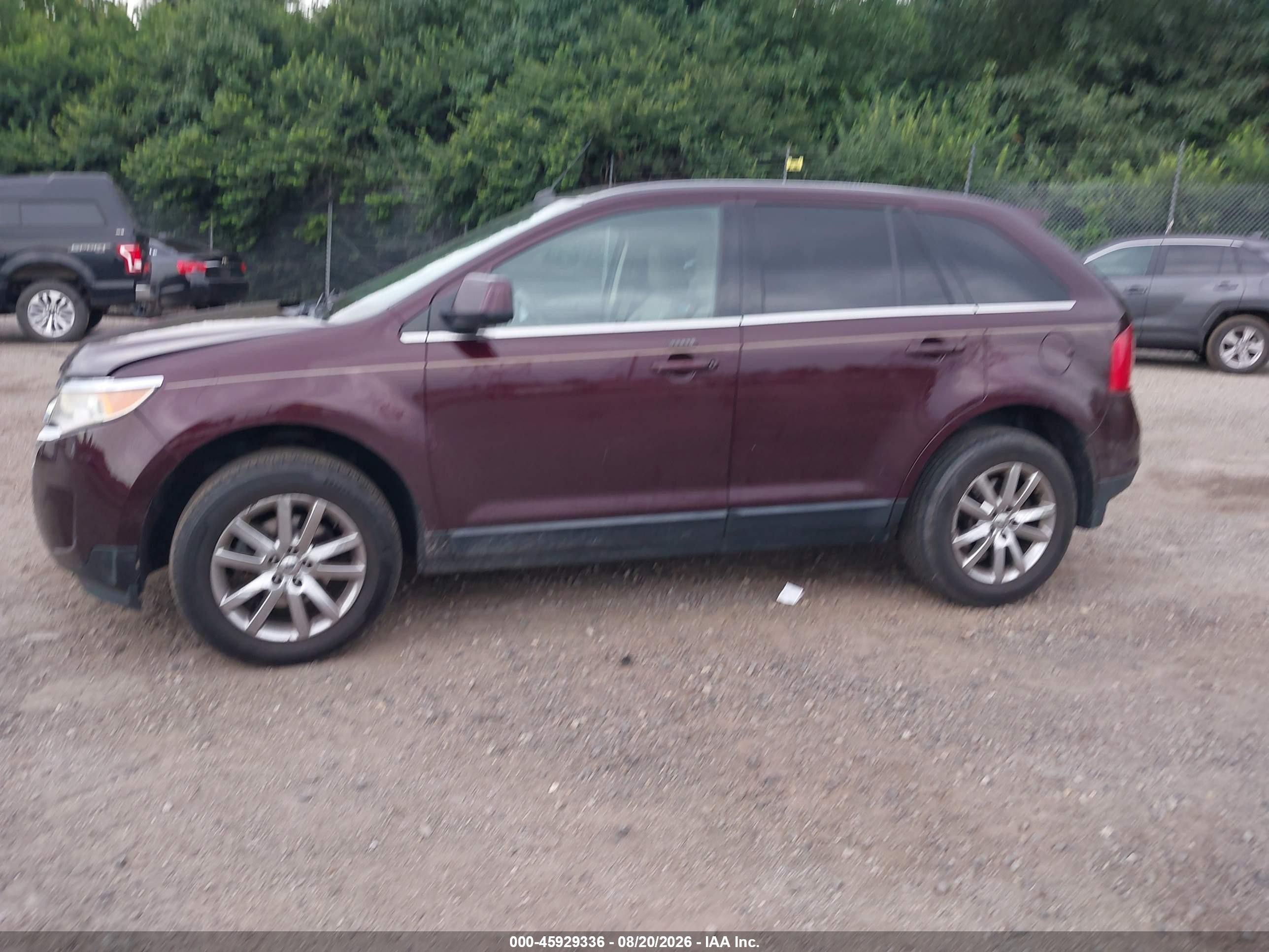 2011 Ford Edge Limited Бордовый vin: 2FMDK4KC8BBA08709
