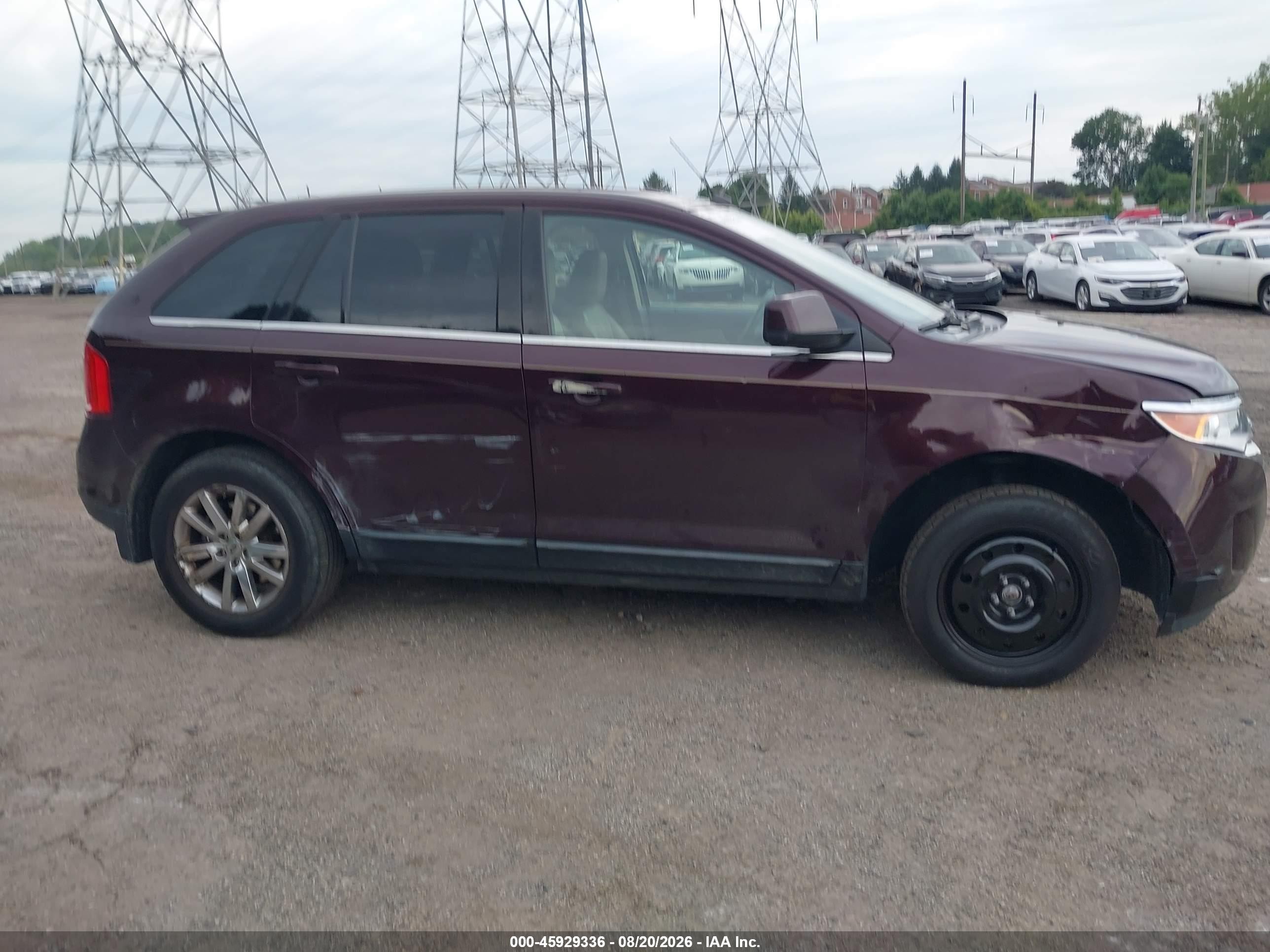 2011 Ford Edge Limited Бордовый vin: 2FMDK4KC8BBA08709