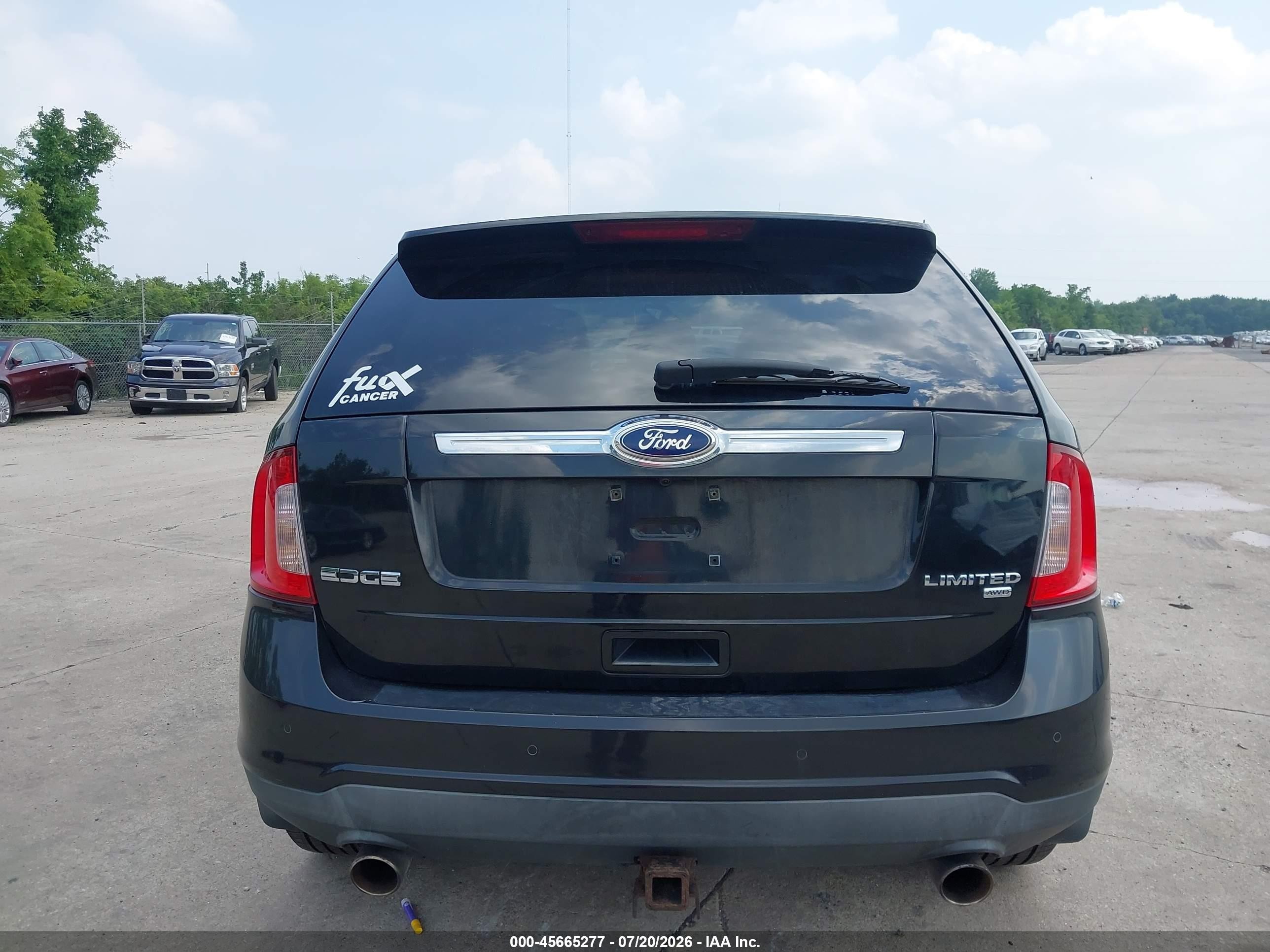 2011 Ford Edge Limited Black vin: 2FMDK4KC8BBA15238