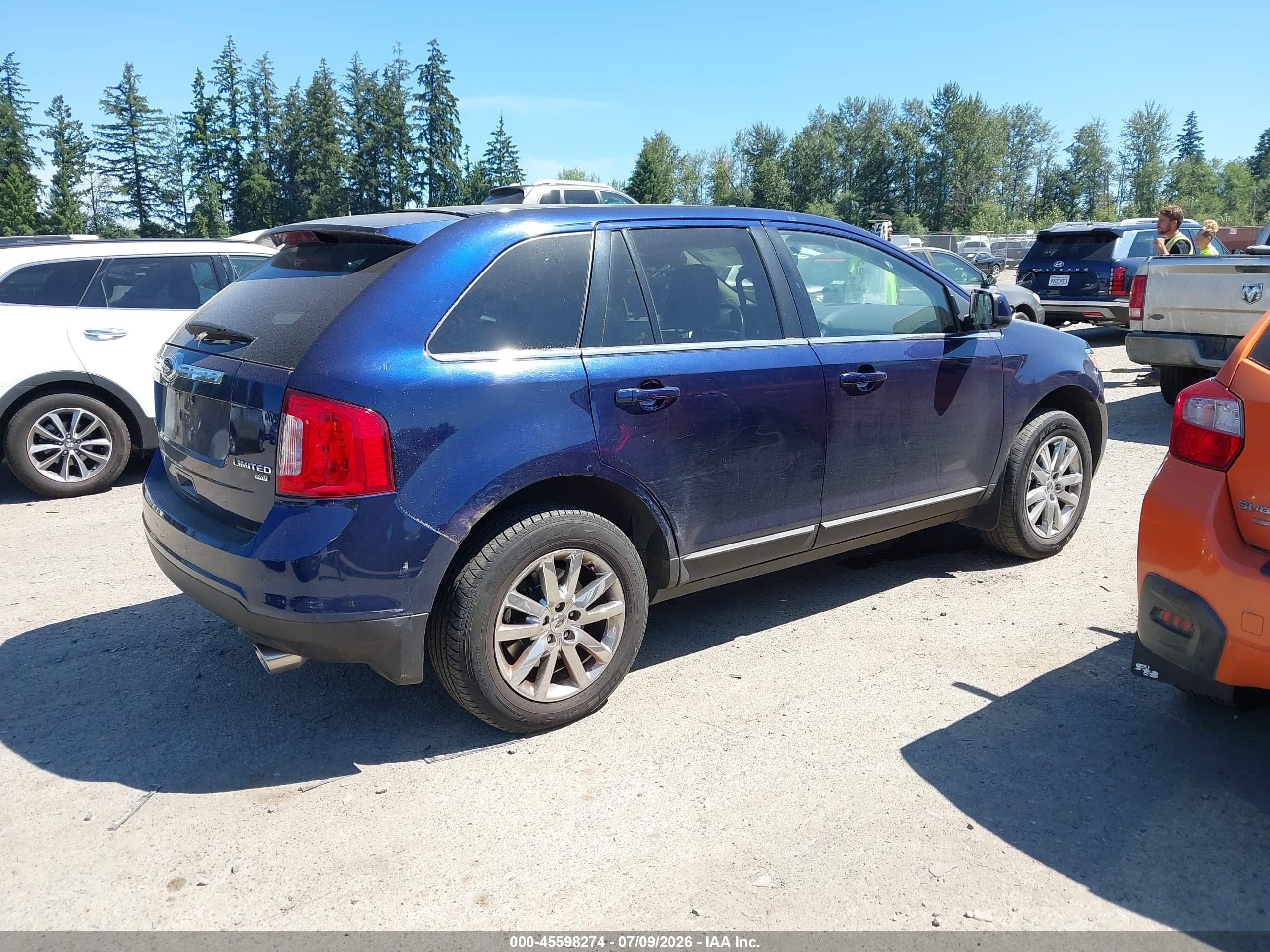 2011 Ford Edge Limited Blue vin: 2FMDK4KC8BBA37191