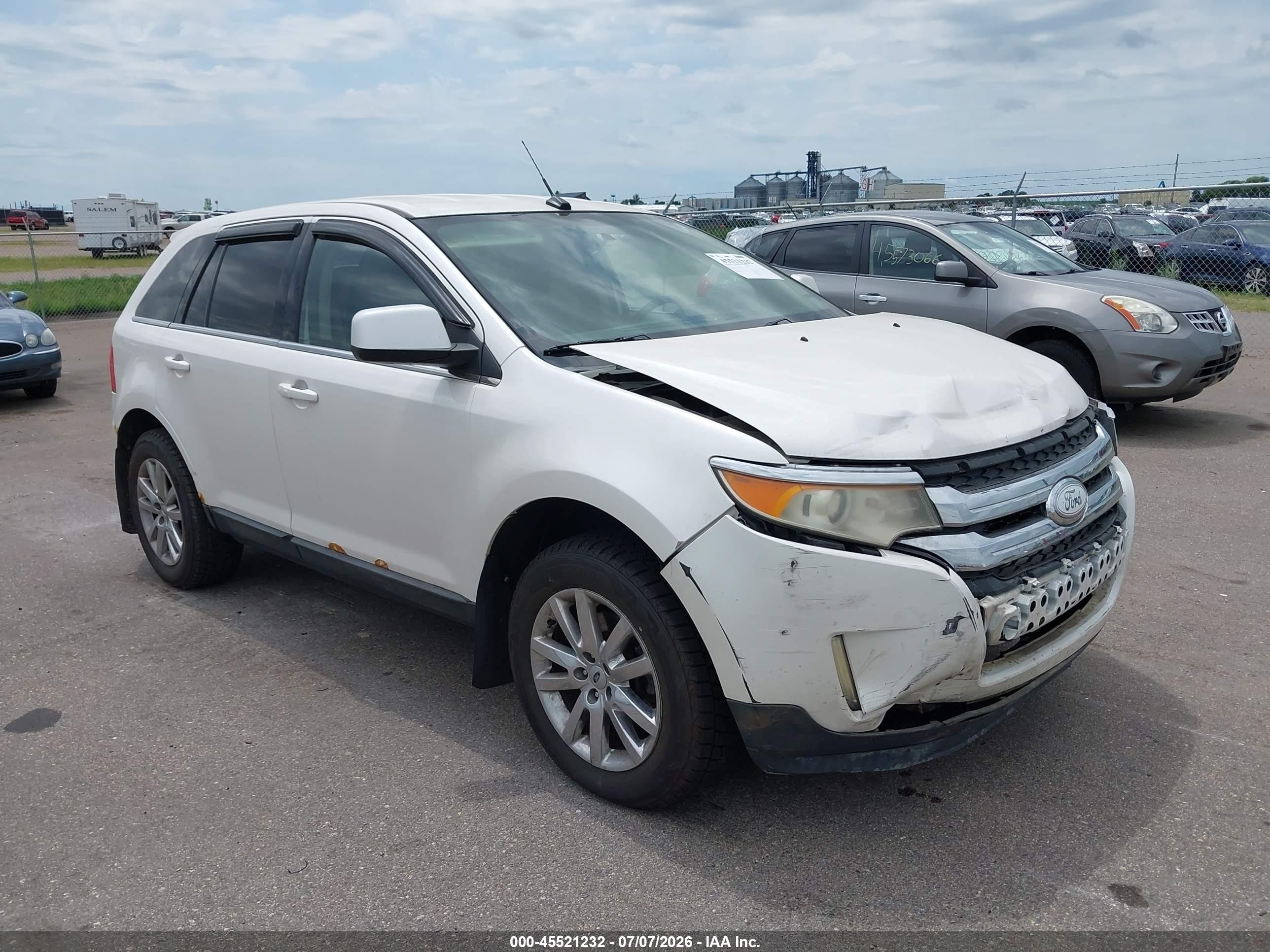 2011 Ford Edge Limited White vin: 2FMDK4KC8BBA70918
