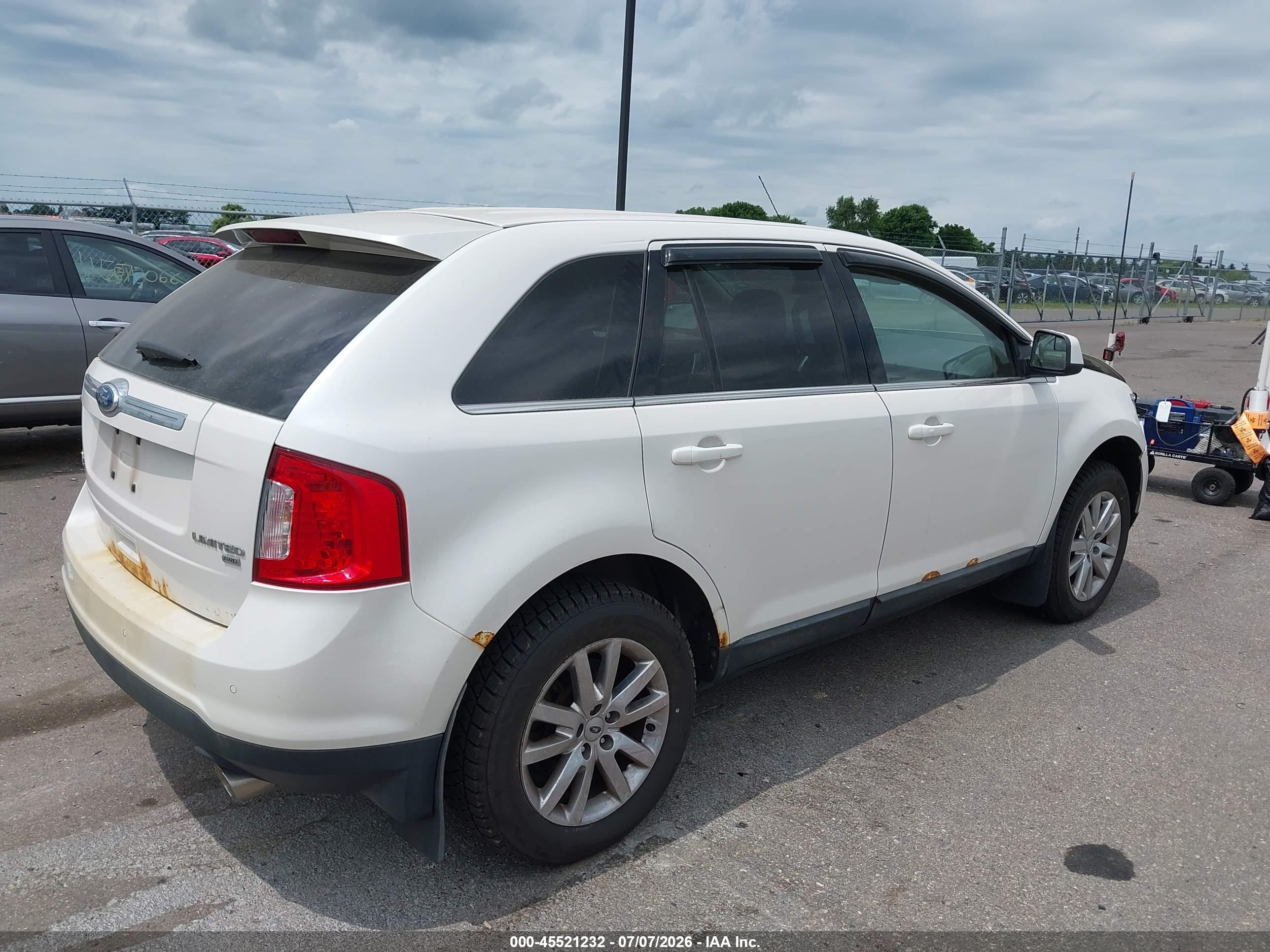 2011 Ford Edge Limited Белый vin: 2FMDK4KC8BBA70918