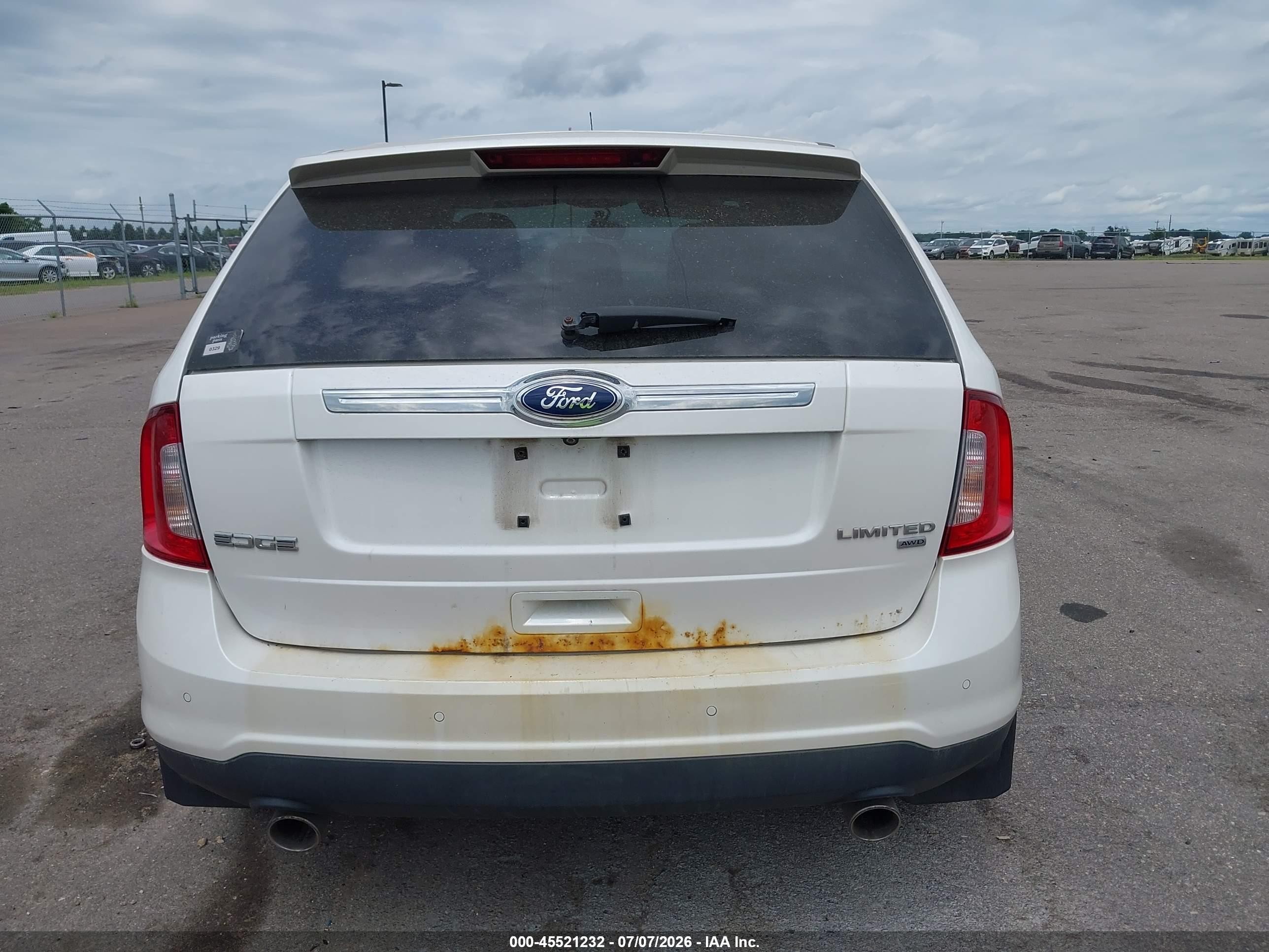 2011 Ford Edge Limited Белый vin: 2FMDK4KC8BBA70918