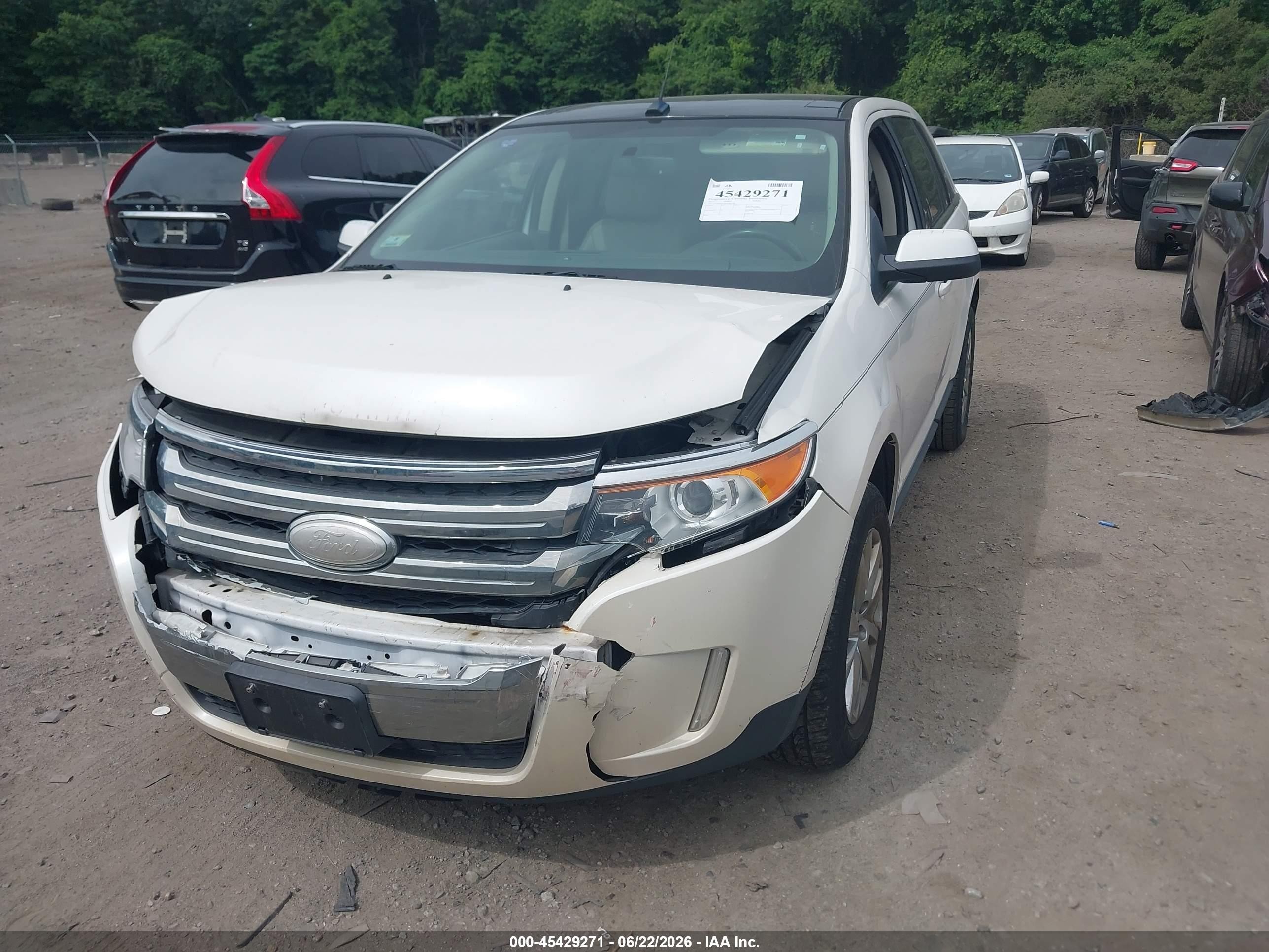 2012 Ford Edge Limited White vin: 2FMDK4KC8CBA85548