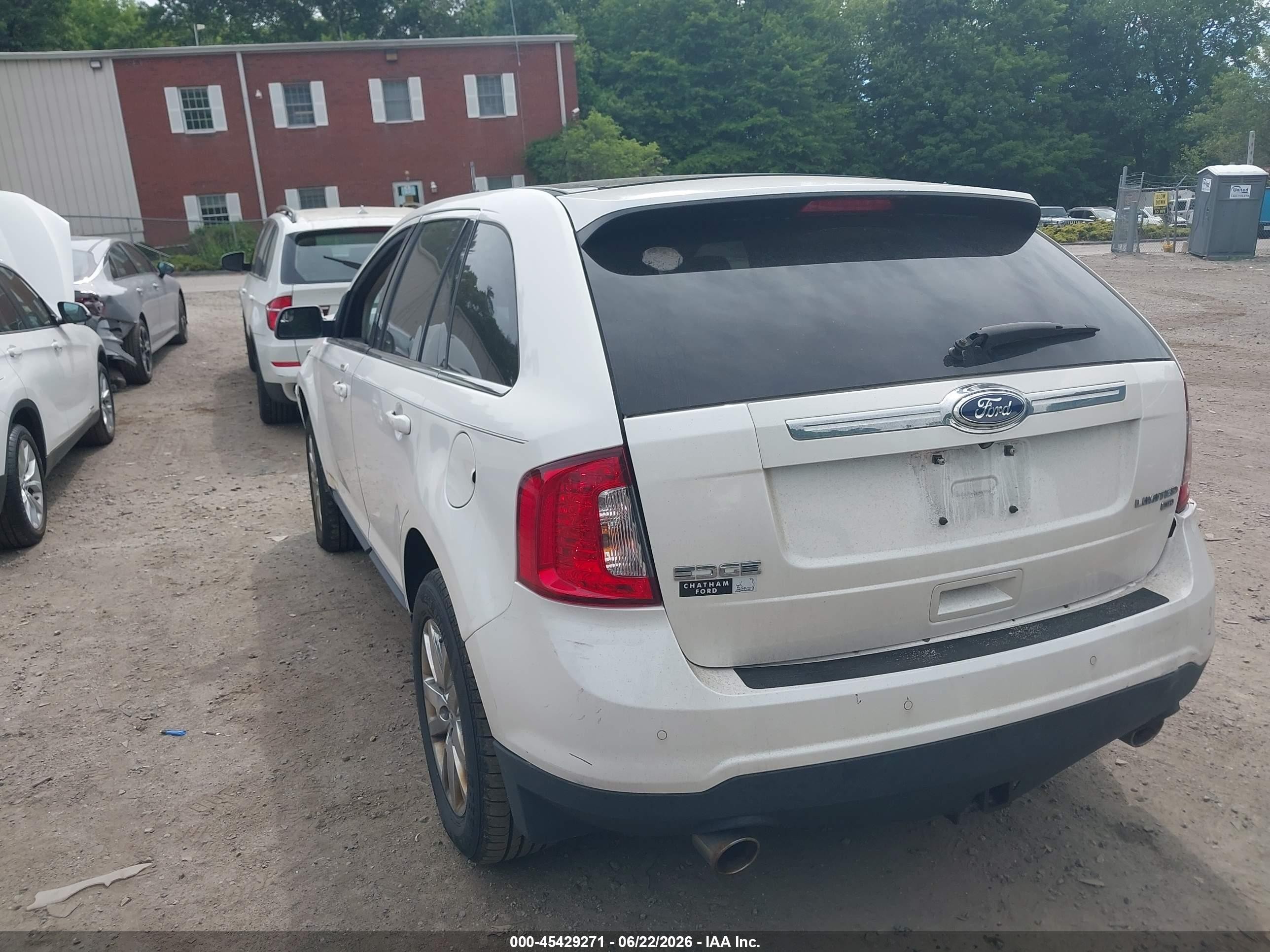 2012 Ford Edge Limited White vin: 2FMDK4KC8CBA85548