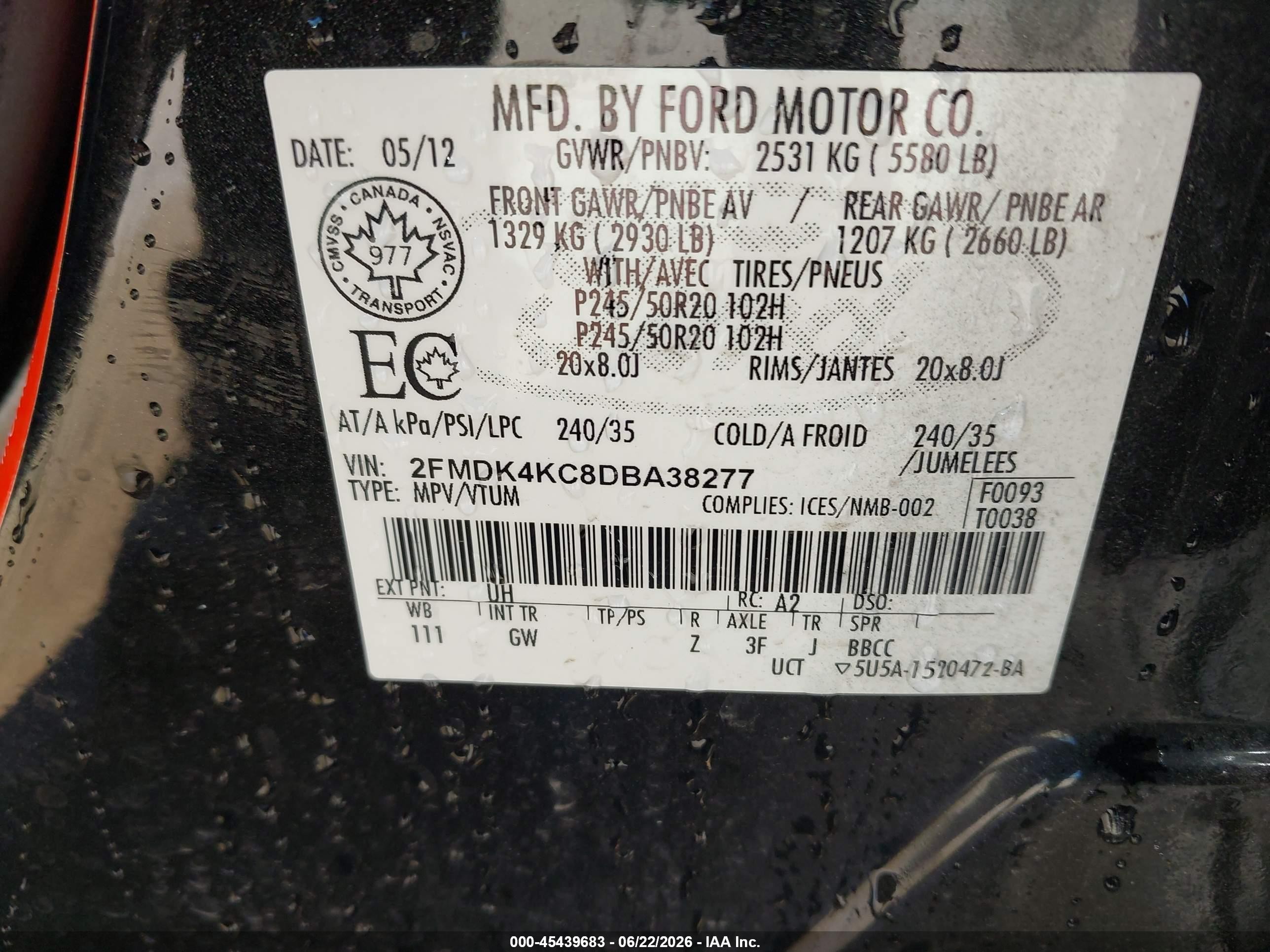 2013 Ford Edge Limited Black vin: 2FMDK4KC8DBA38277