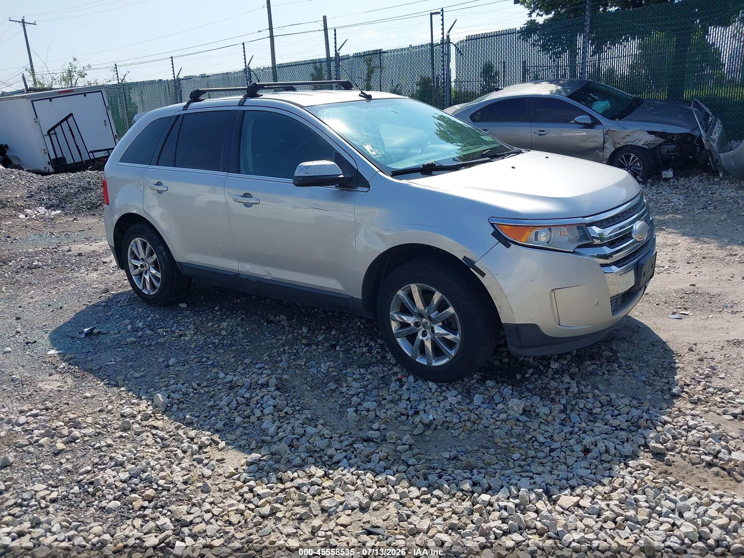 2013 Ford Edge Limited Silver vin: 2FMDK4KC8DBA68668