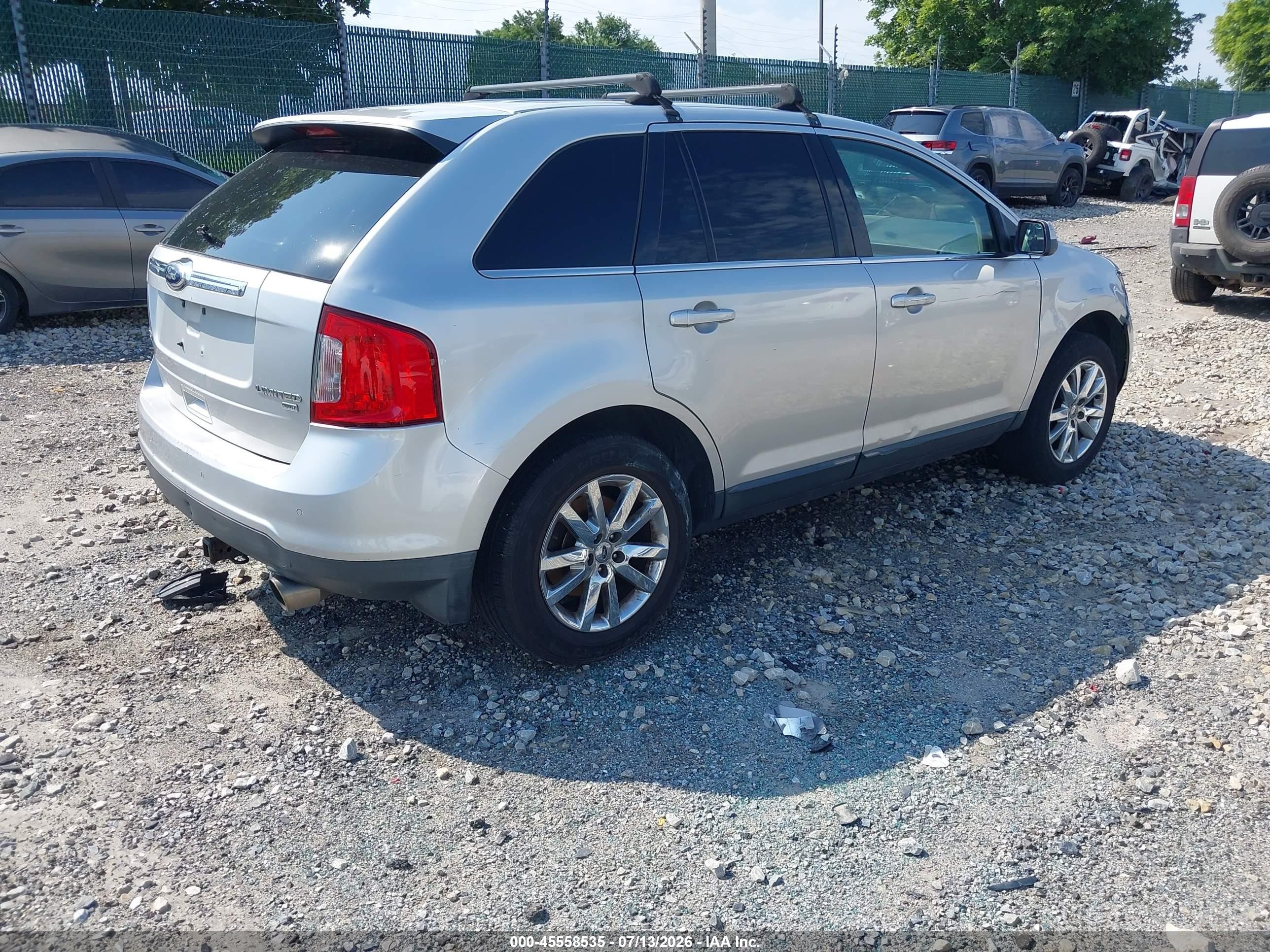 2013 Ford Edge Limited Silver vin: 2FMDK4KC8DBA68668