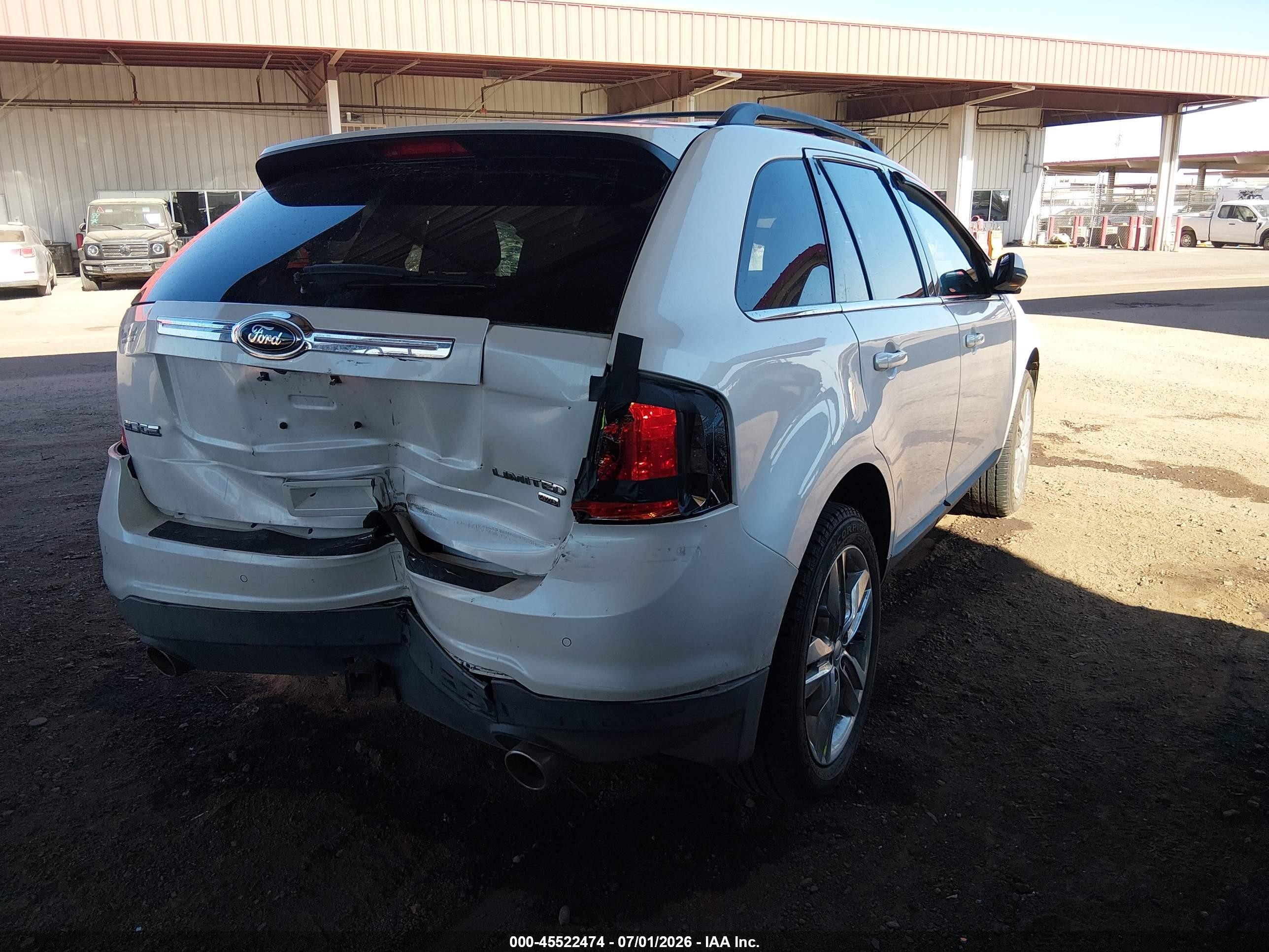 2013 Ford Edge Limited White vin: 2FMDK4KC8DBA80724